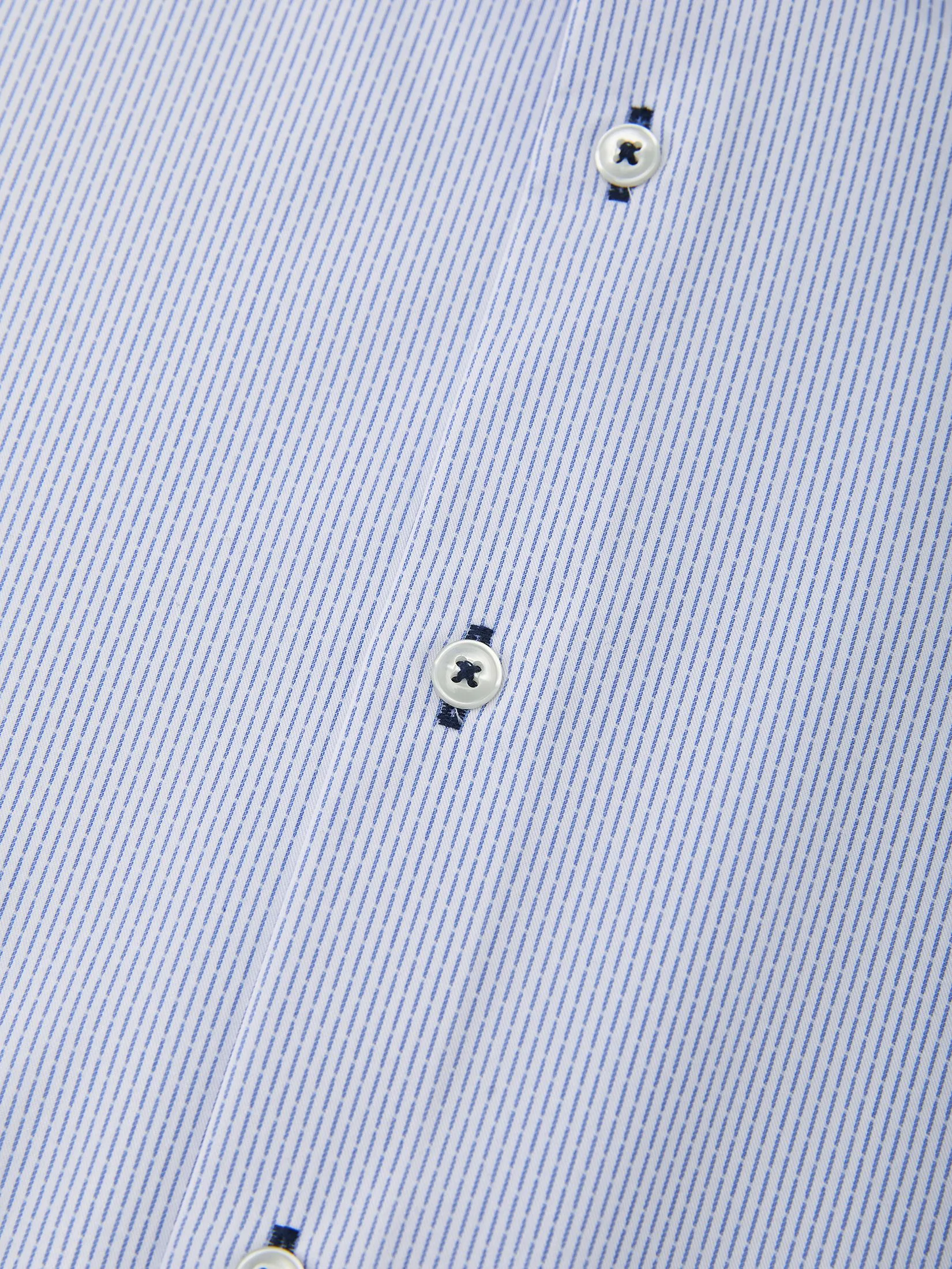 G2000 Men Clothing Non-Iron Silky Touch Stripe Shirt  Smart Fit - Blue