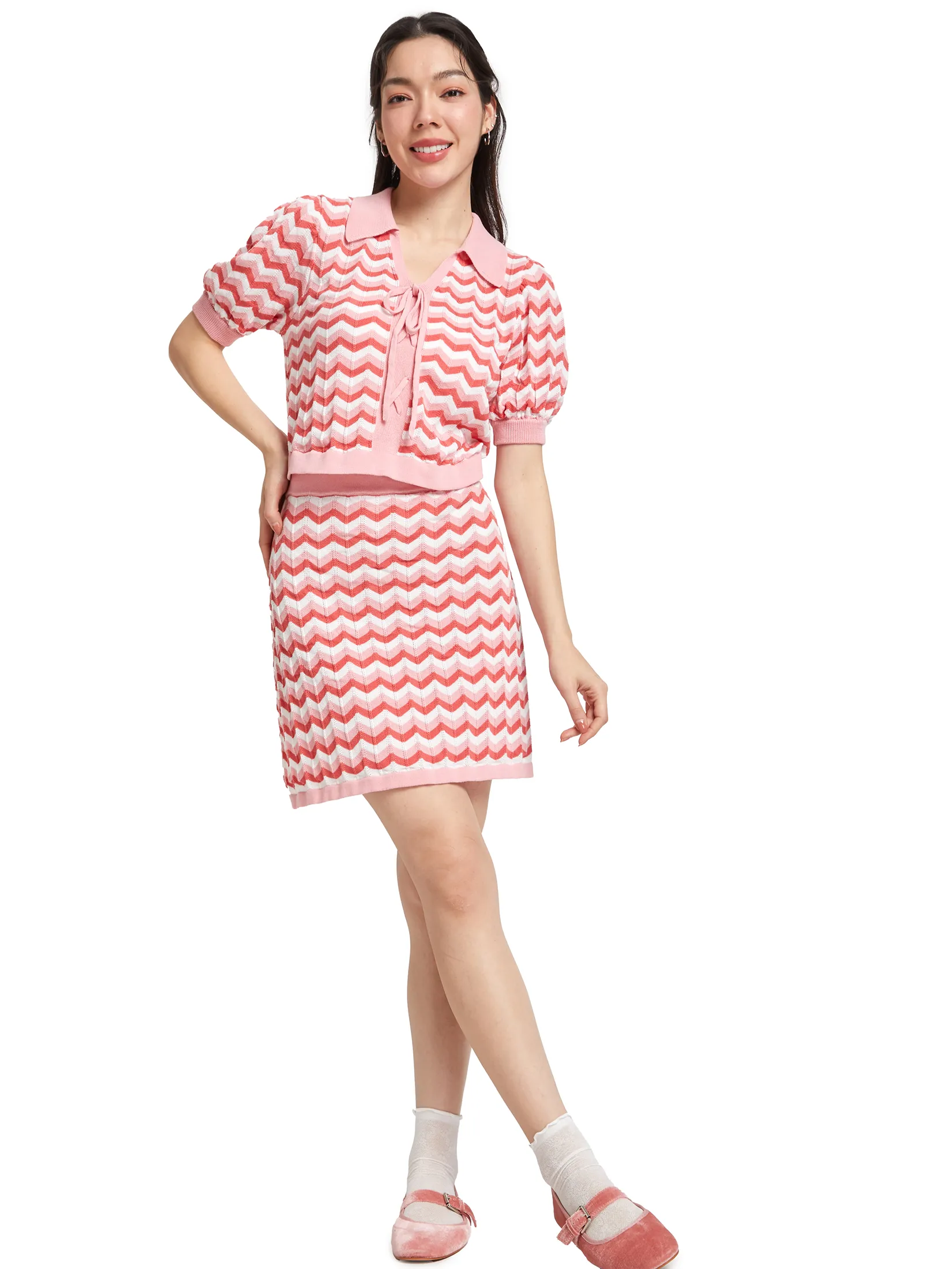 LOLITA Women Skirt Wavy Print