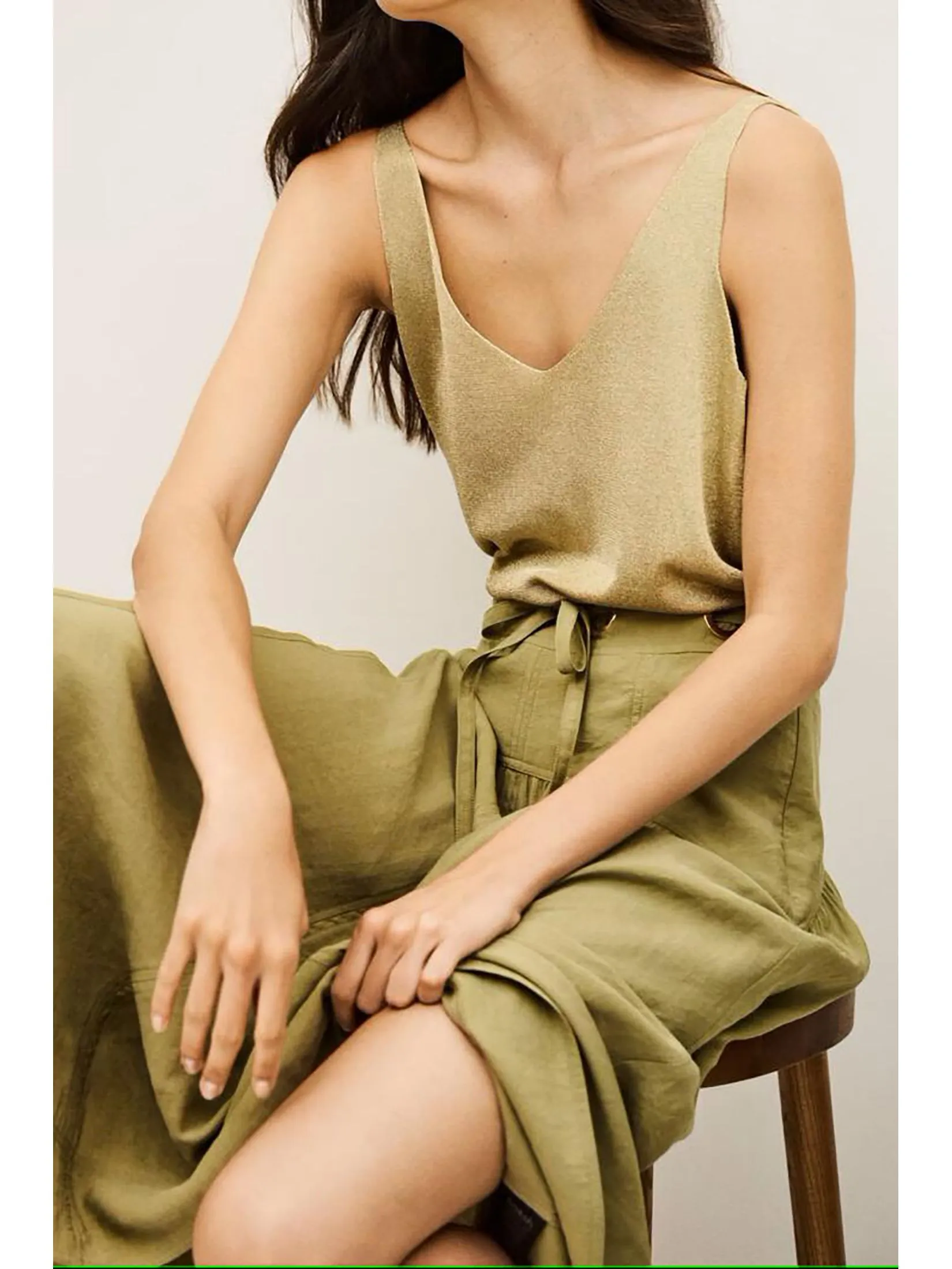 BA&SH Women Skirt Donia Kaki