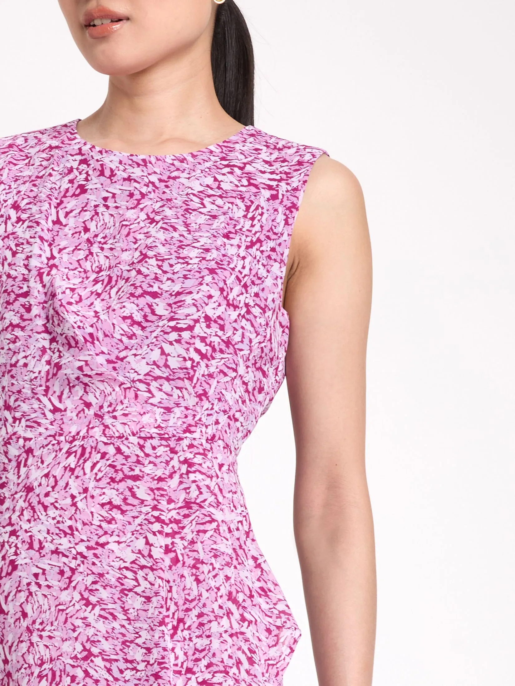 EXPRESSIONS Women Dress Sleeveless With Front Drape