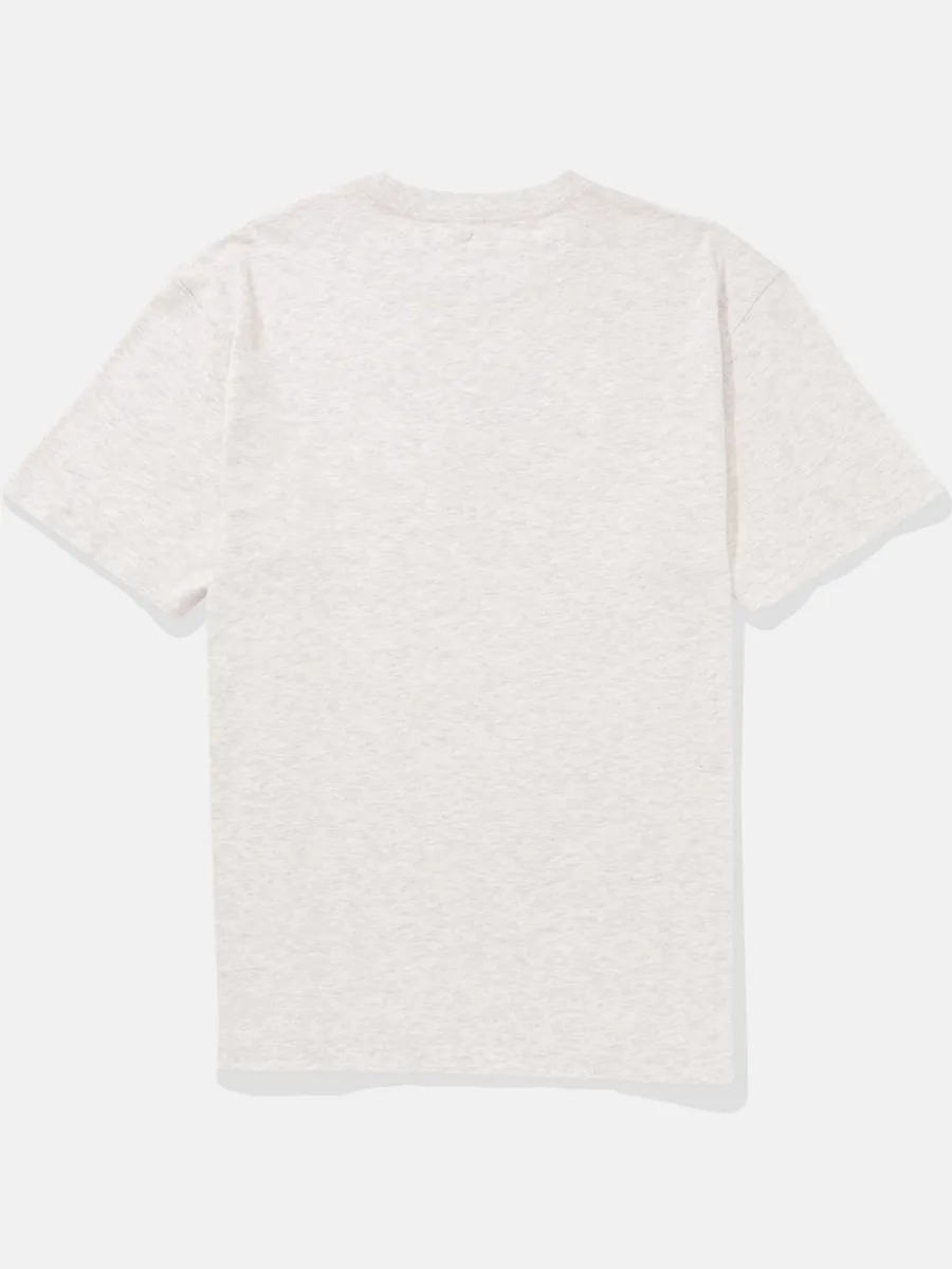 AMERICAN EAGLE MEN G SS 1 SET IN TEE- PC DYE + SERIOUSLY SOFT WASH 092 LIGHT HEATHER GRAY