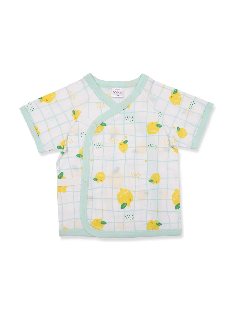 AUKA Green ,newborn baby  short sleeve set,Cocoa Lemon