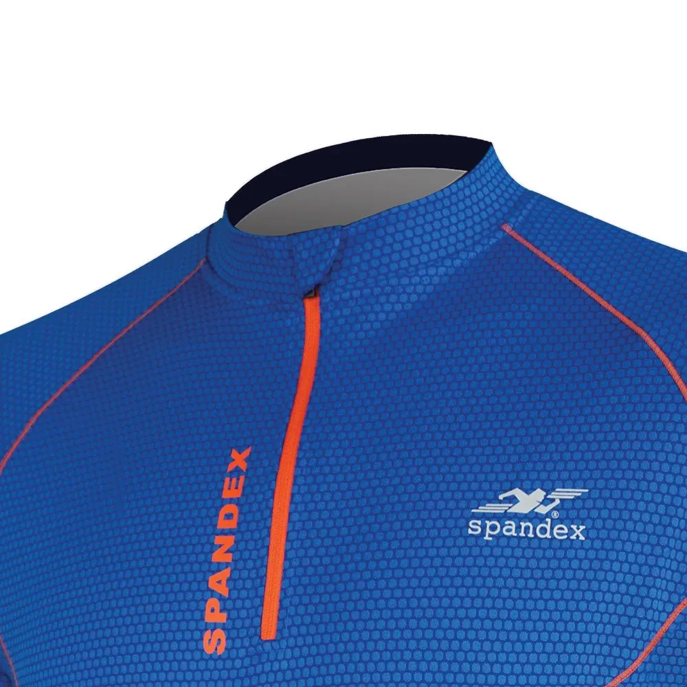 SPANDEX Blue/Orange-CS002-Cycling Short Sleeve
