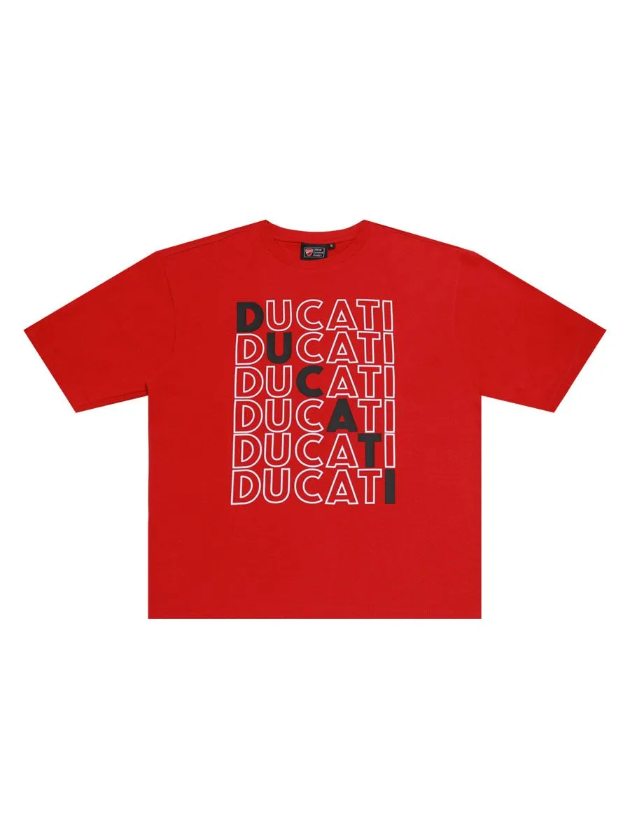 DUCATI RED T-shirt Loose Fit for men DCT52 063 Size - L