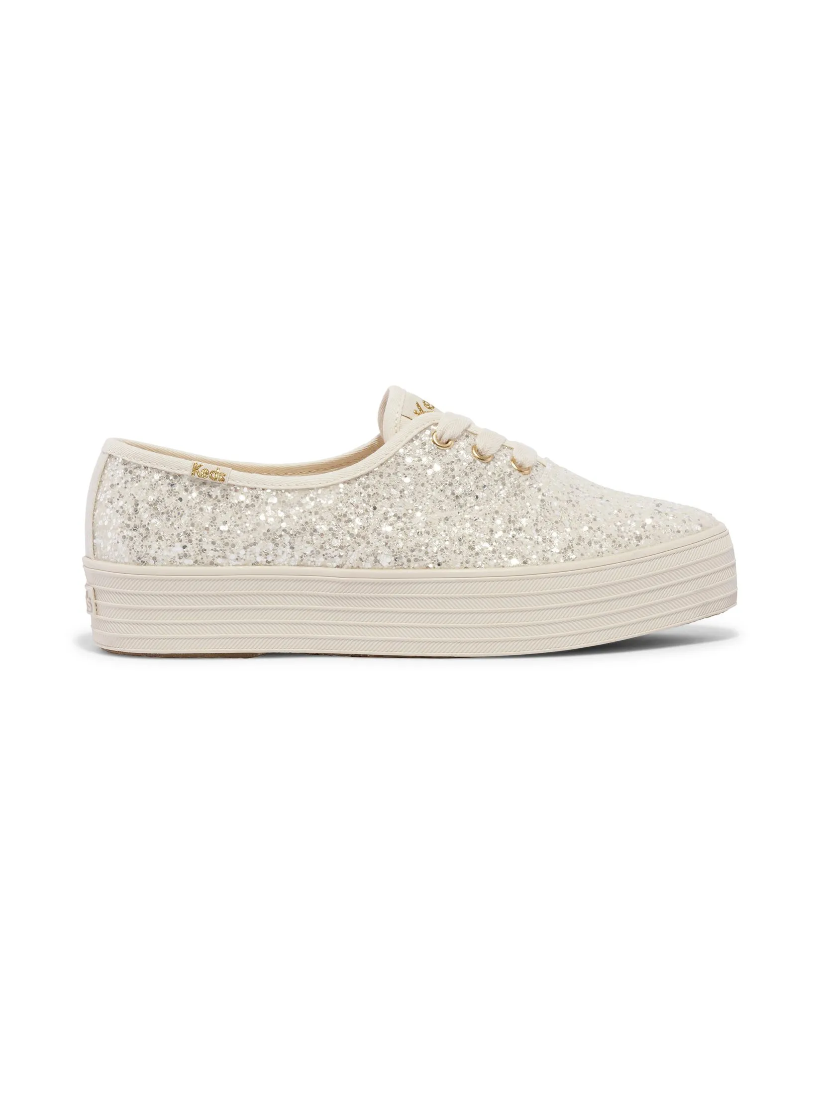 KEDS Women Point Glitter Celebrations Beige