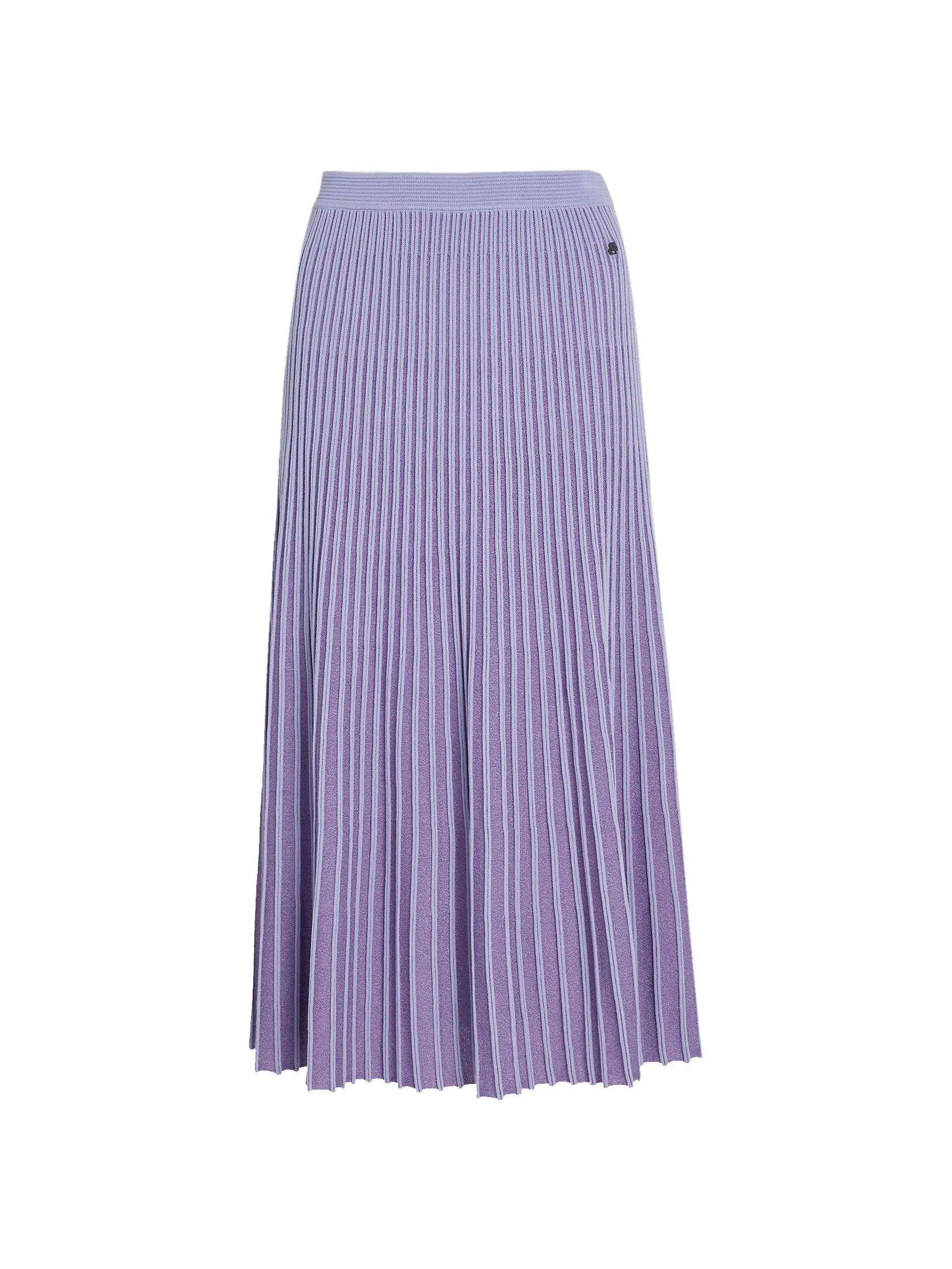 KARL LAGERFELD PLEATED LUREX KNIT SKIRT SWEET LAVENDER/DEEP PURPLE