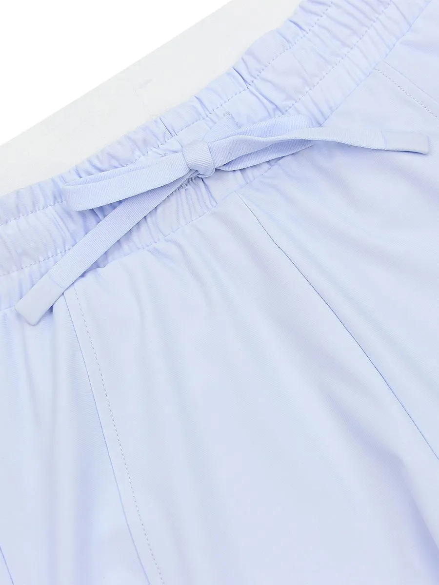 GIORDANO Women's Comfort Warped Knitted Tee (G-Motion) Halogen Blue