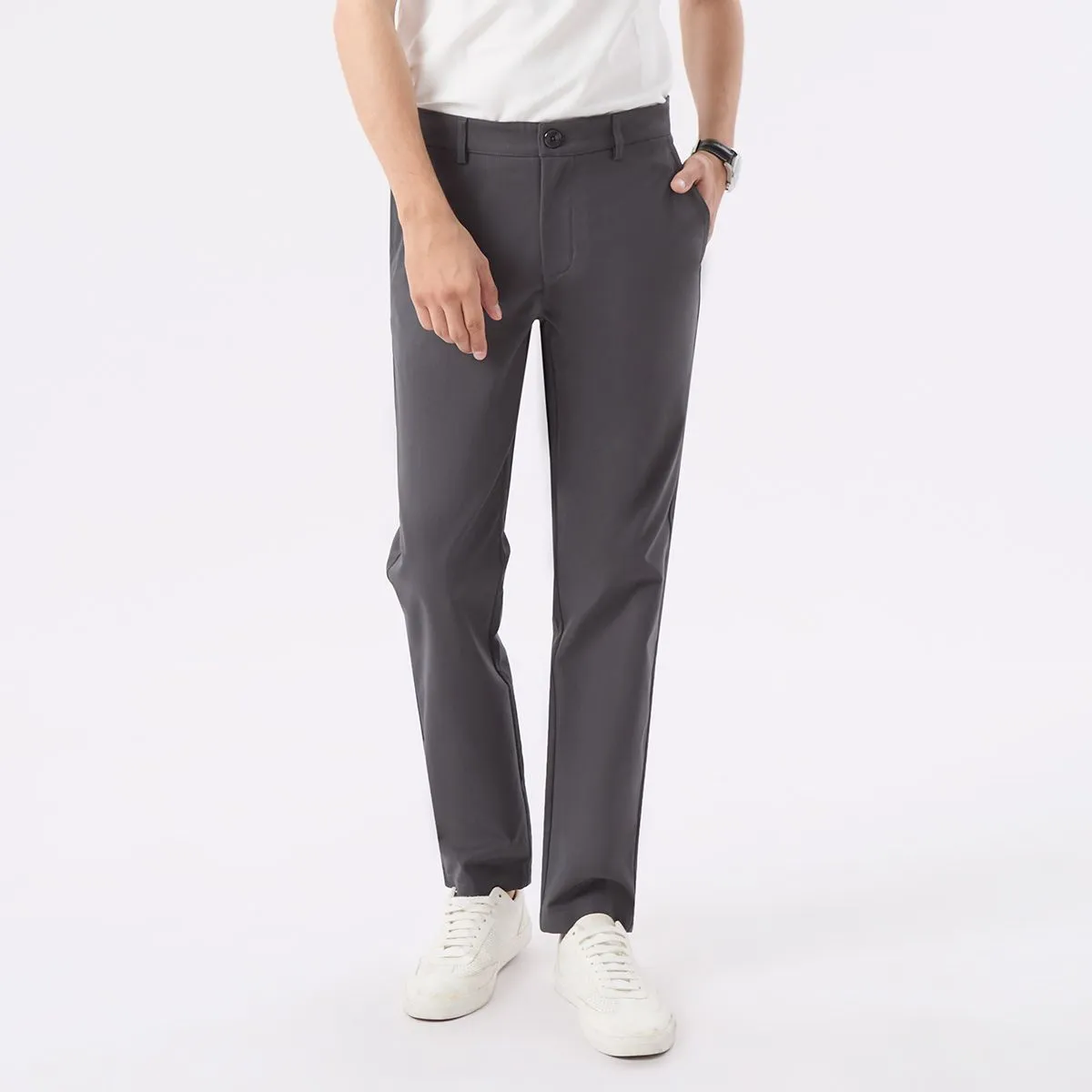 LTD Slim Fit Chino Pants Men Dark Grey