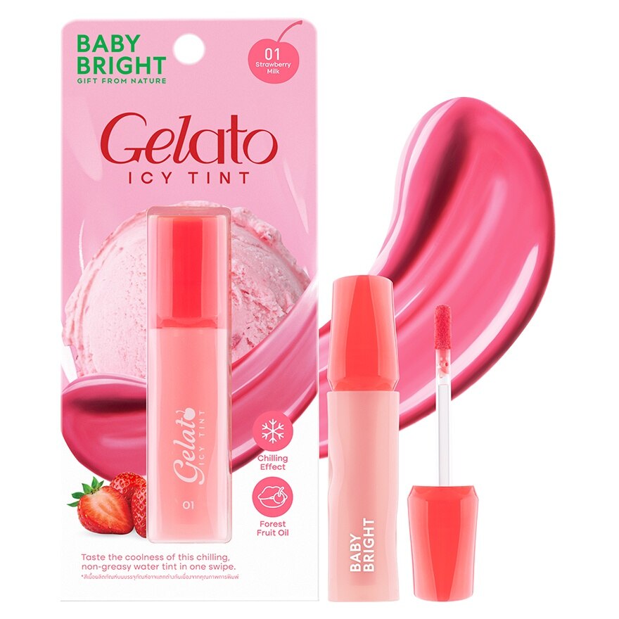 Baby Bright Gelato Icy Lip Tint 3g 01 - 01 Strawberry Milk