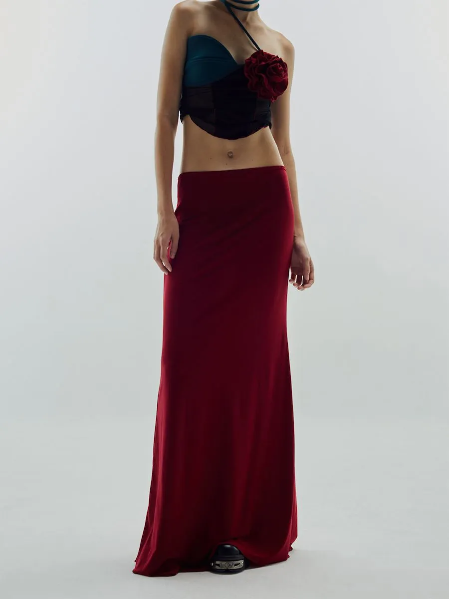 BLACKDOG BKK Women Burgundy everyday skirt