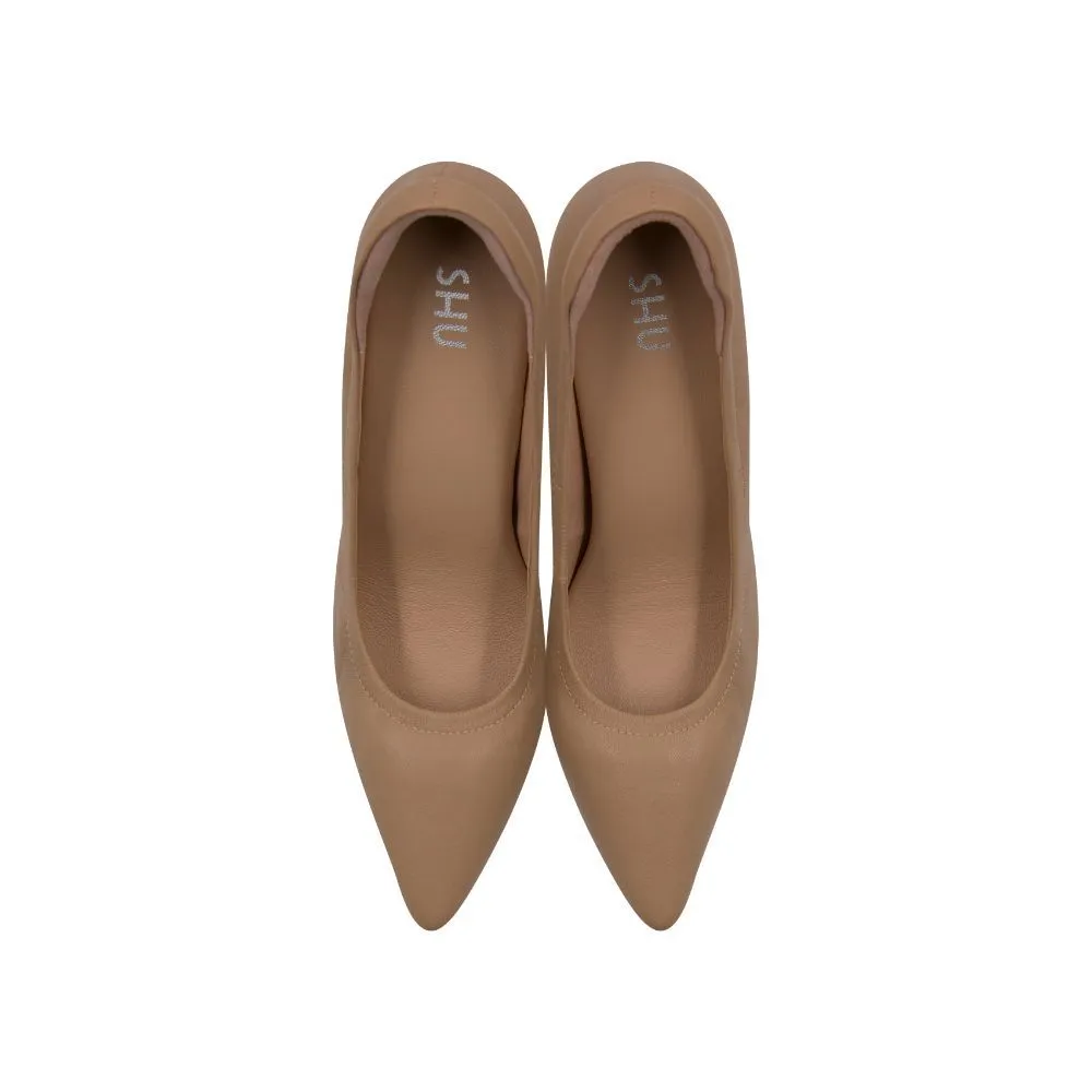 SHU CELEB HEELS 3.5" SWSC0301-BE11-MATTE VERY NUDE