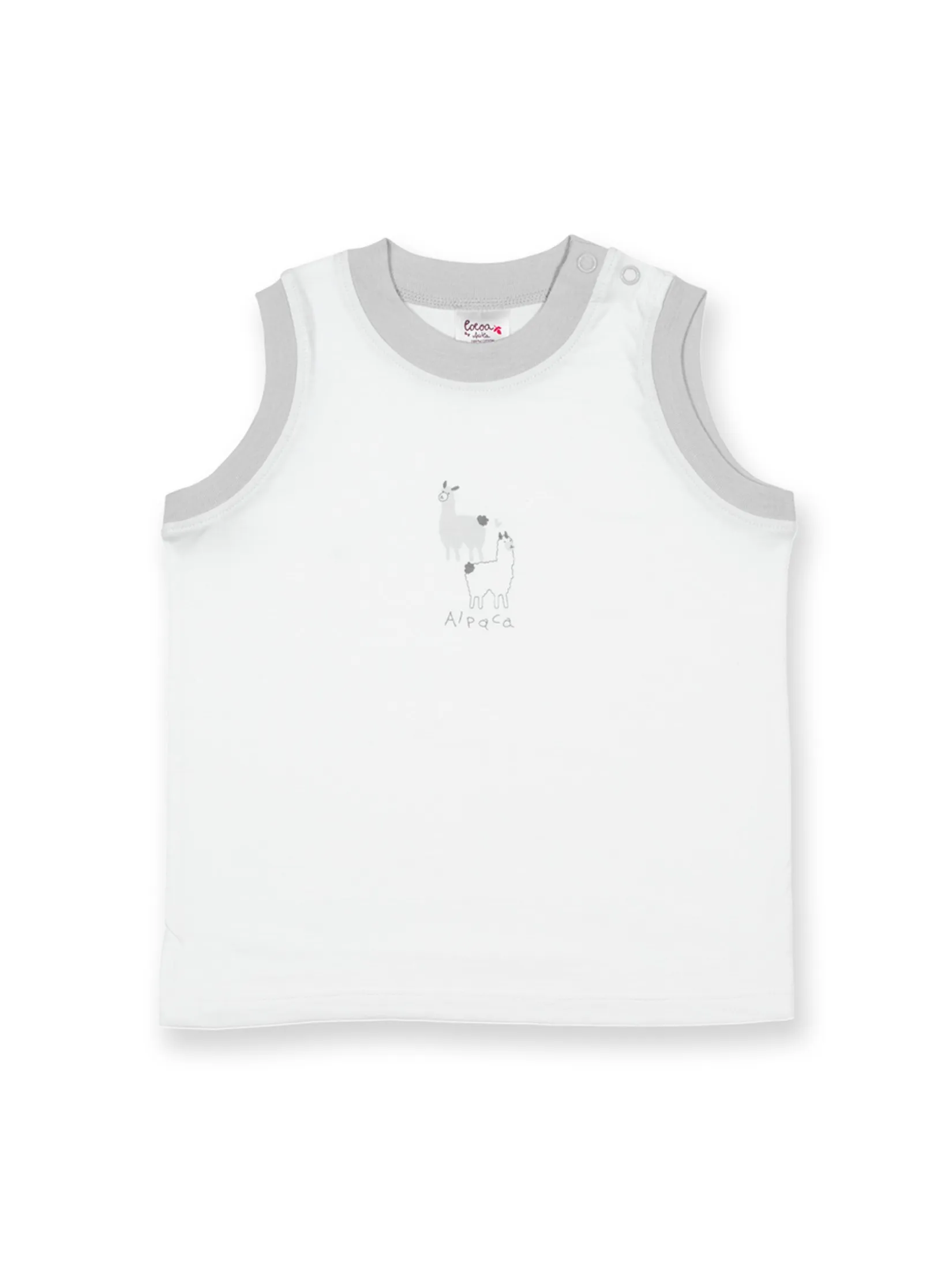 AUKA Gray ,Infant and Toddler Vest, Cocoa Alpaca. Size - Newborn