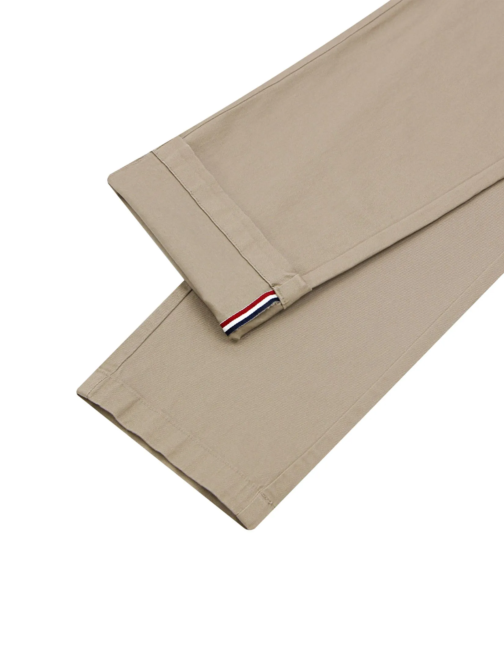 GIORDANO Men's Slim Easy Care Twill Cropped Pants (180° Elastic) Woodsmoke Khaki