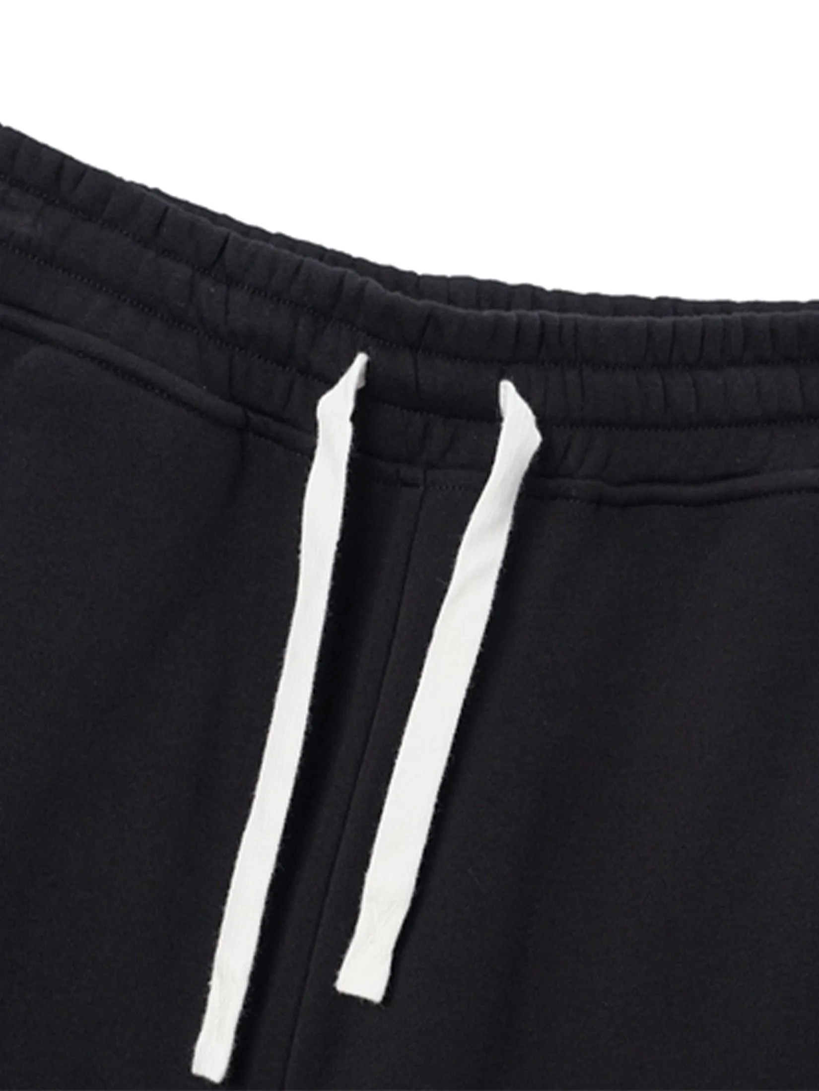 GIORDANO Men's Relaxed French Terry Drawstring Shorts (Snoopy) Signature Black