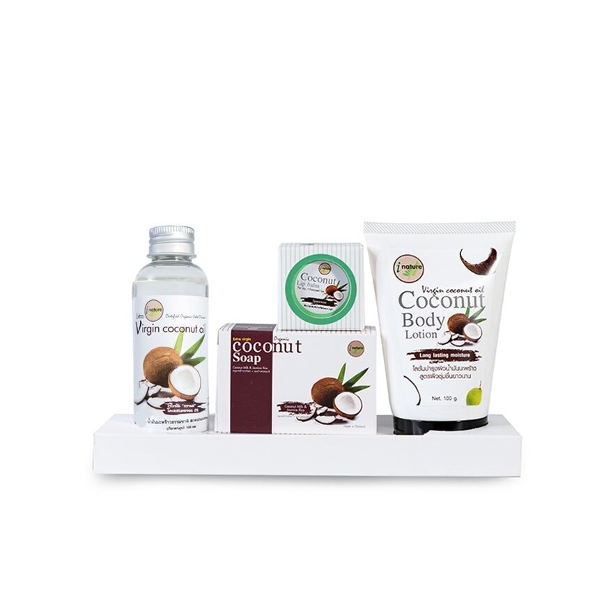 I-nature Travel  Gift Set  (Virgin Coconut Oil 100ml + Coconut Rice Milk Soap 100g+Co