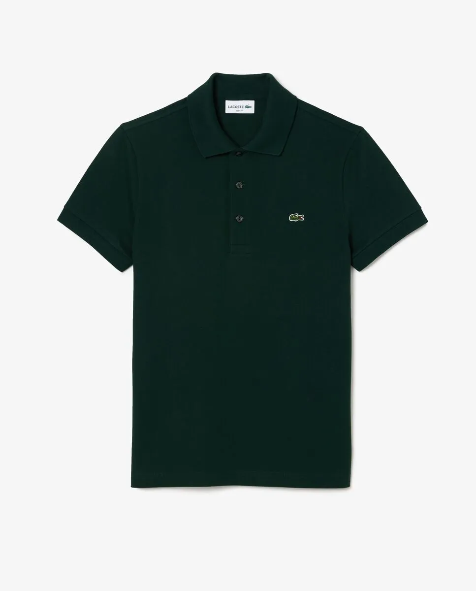 LACOSTE Slim Fit Stretch Mini Piqu  Polo Shirt Green