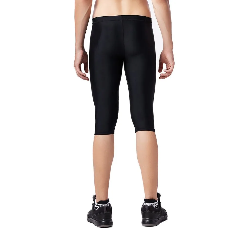 SPANDEX Black/Black-NS002HF-Compression 3/4 pants