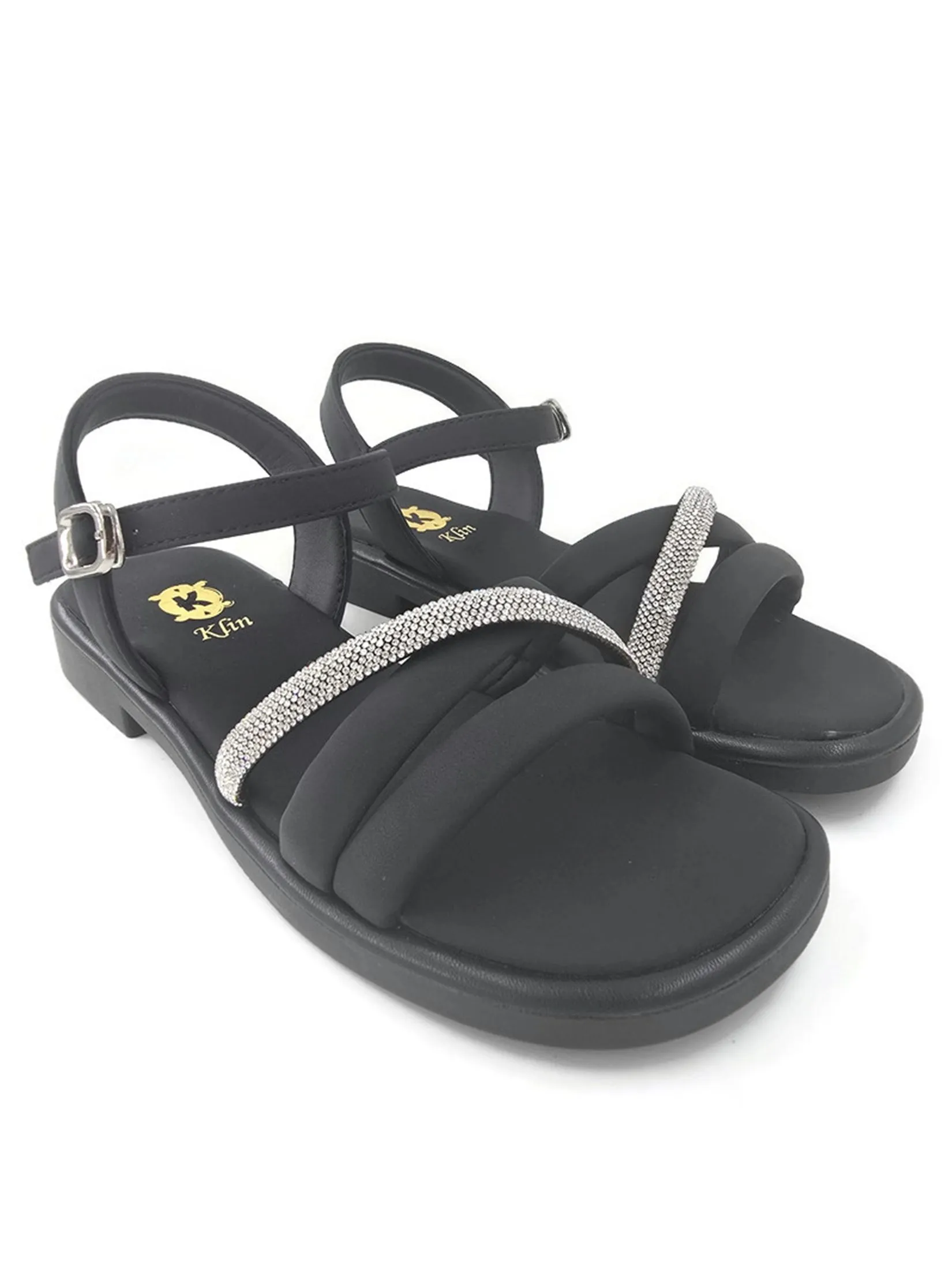 KLIN Woman Ankle Strap Sandals Black