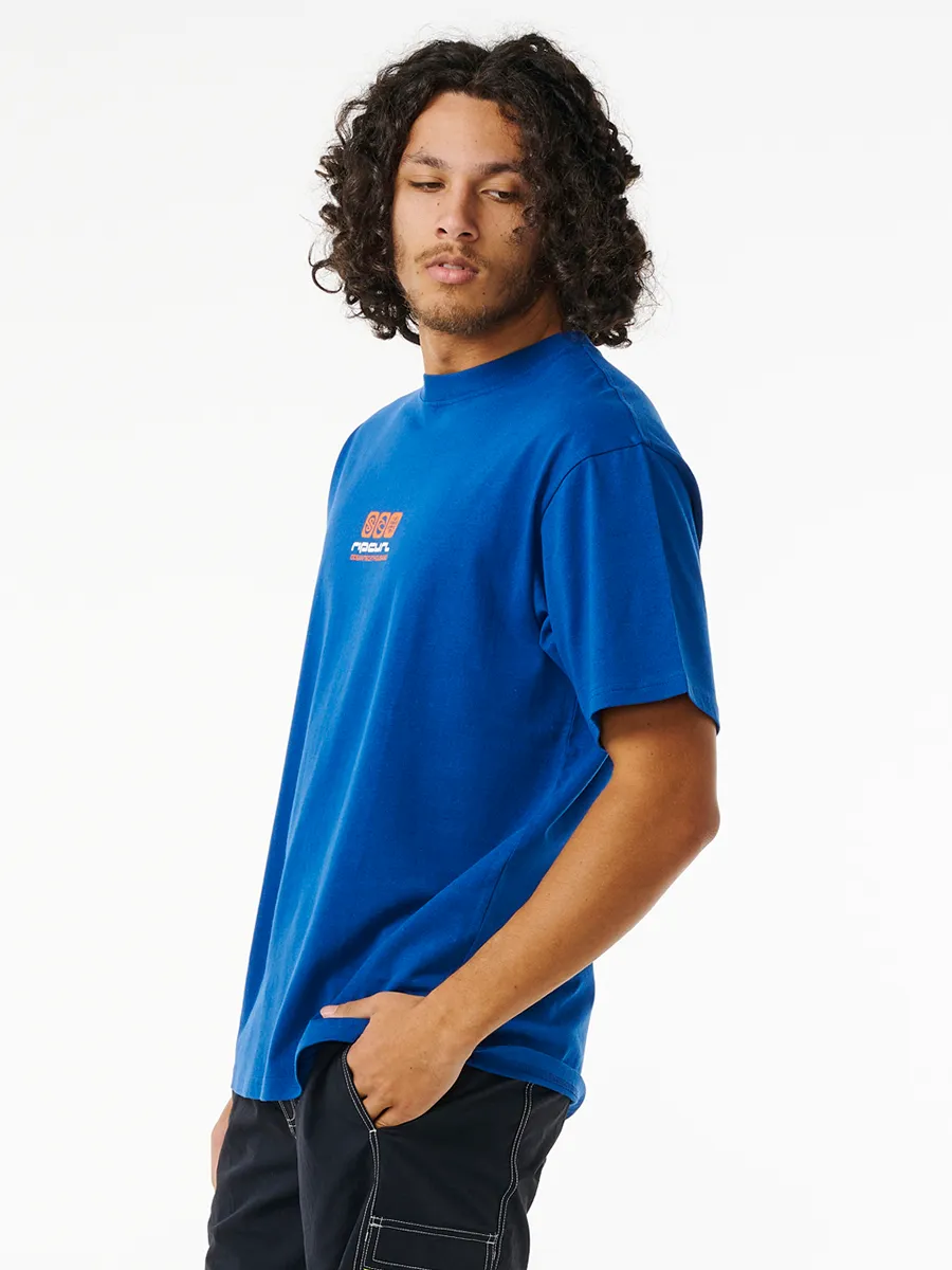 RIP CURL Men T-Shirt Archive Ocean Tech Tee Cobalt Navy