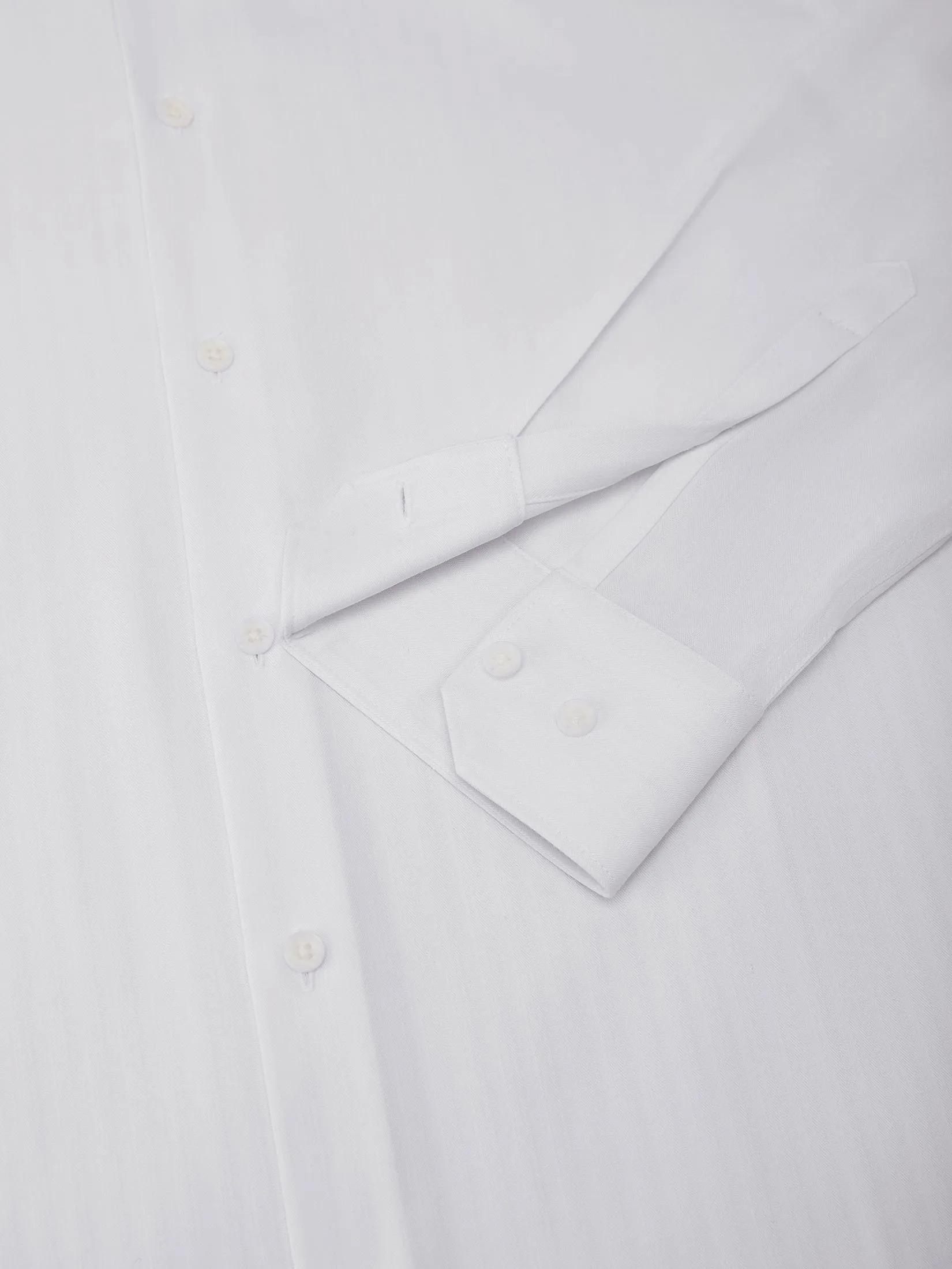 G2000 Men Clothing Non-Iron Silky Touch Herringbone Shirt  Smart Fit - White