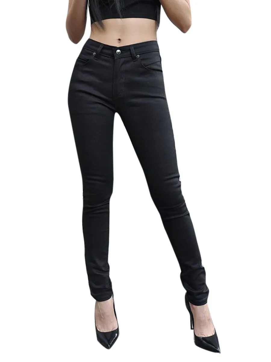 SIMPLE&RAW Lady High Rise Jeans Js904 Black
