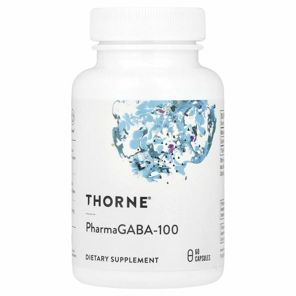 Thorne Research, PharmaGABA-100, 60 капсул
