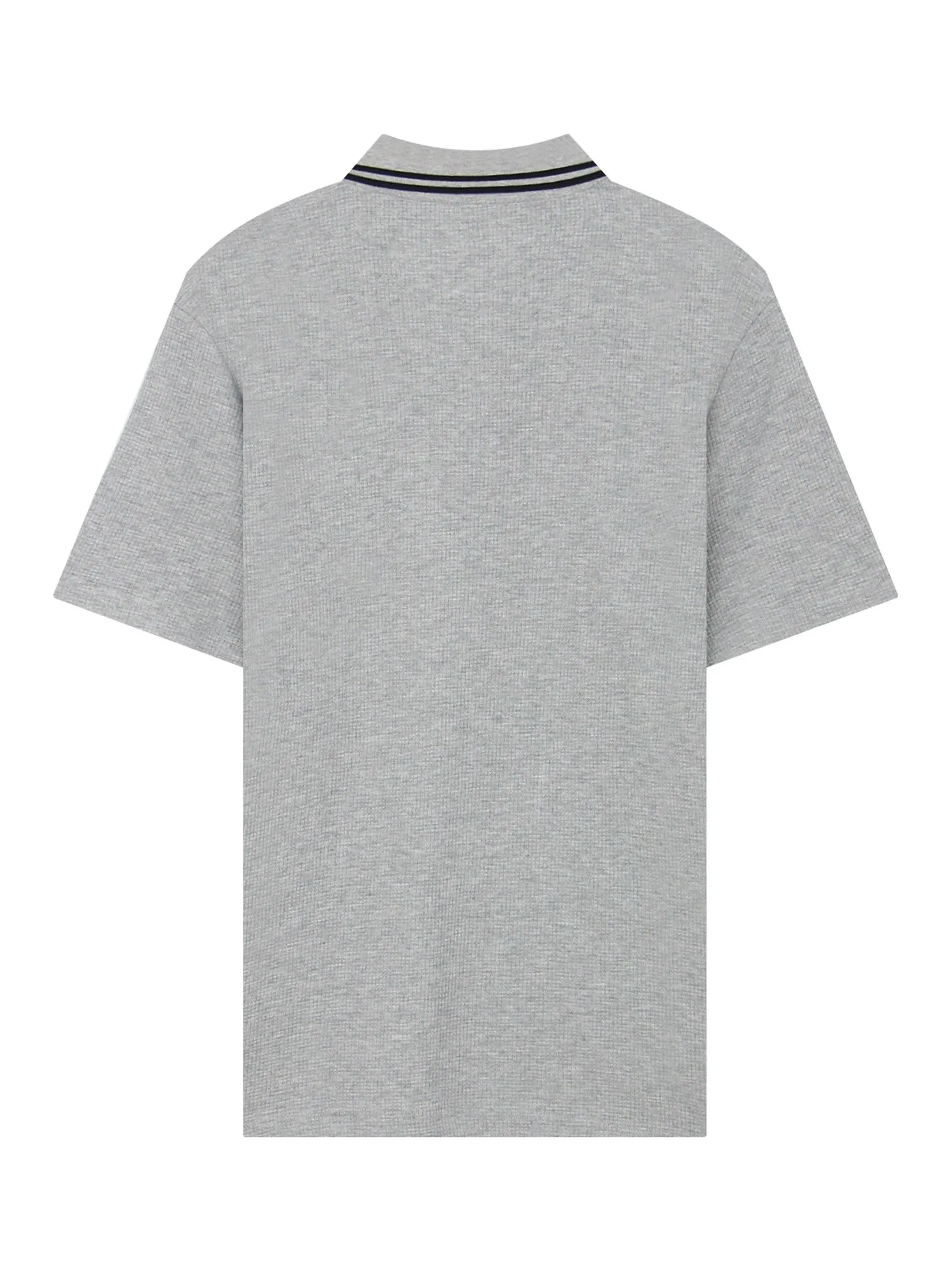 GIORDANO Men's Beau Monde Regular Jacquard Embroidery Polo (Online Exclusive) Grey