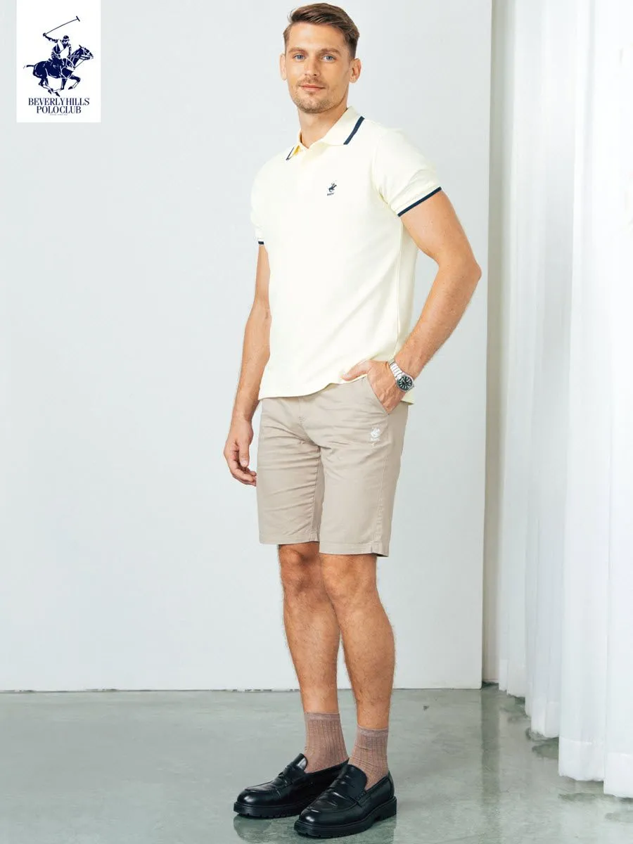 BEVERLY HILLS POLO CLUB Light yellow Men Polo Shirts Model BN2A635