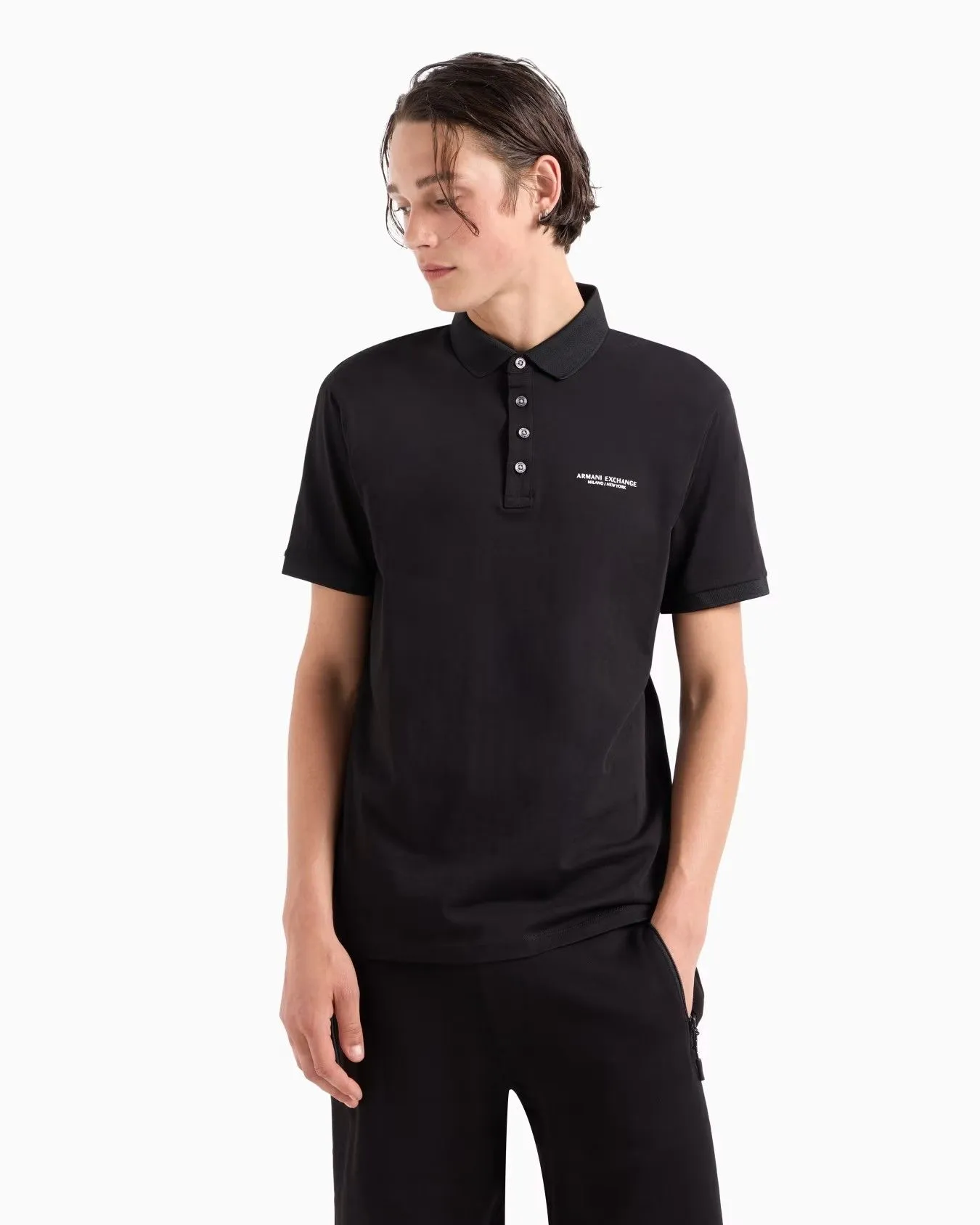 ARMANI EXCHANGE POLO Men 8NZF80-Z8H4Z-1200 Black