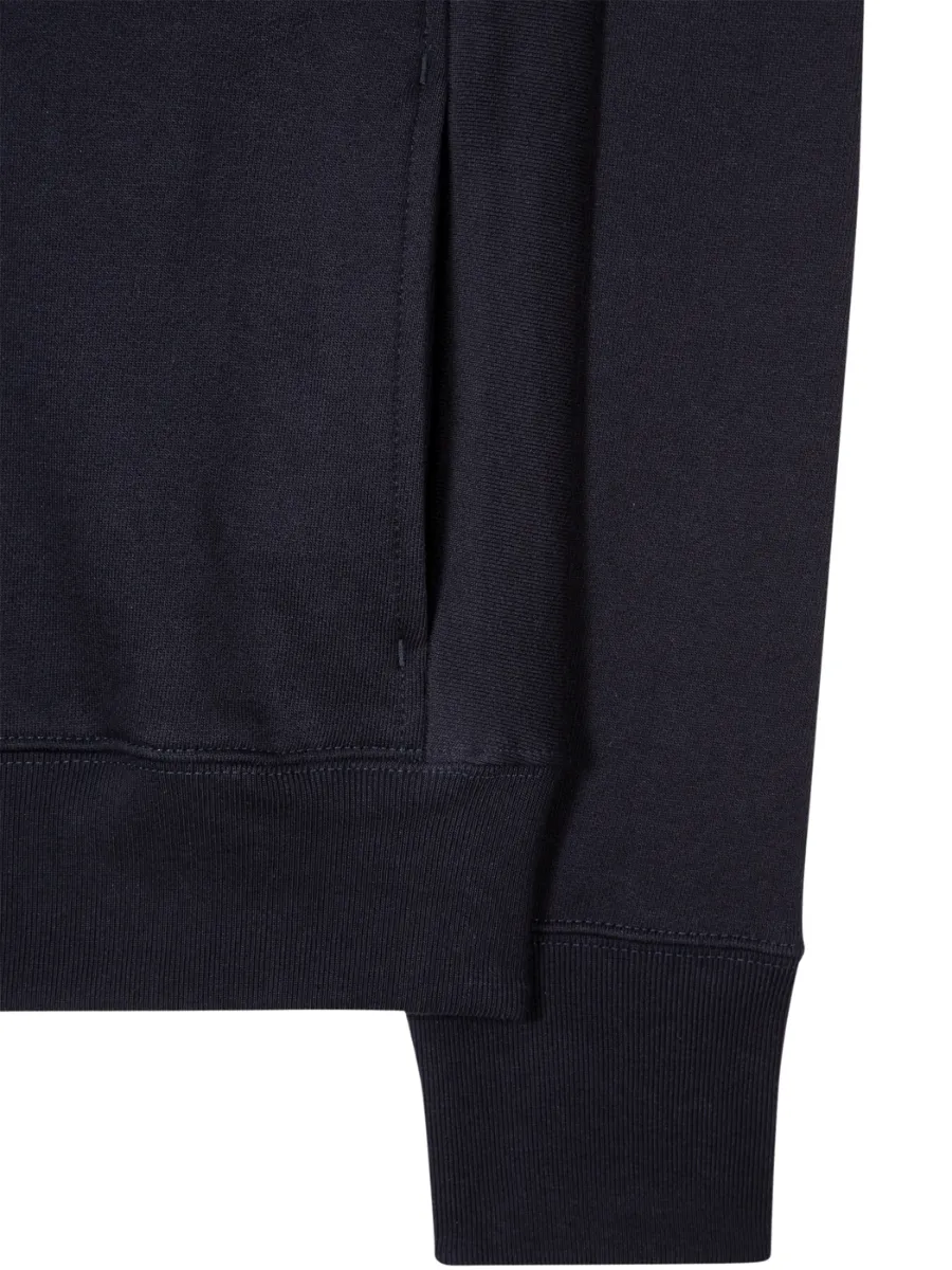 PAUL SMITH SWEATSHIRTS MENS REG FIT ZIP HOODY ZEBRA VERY DARK NAVY