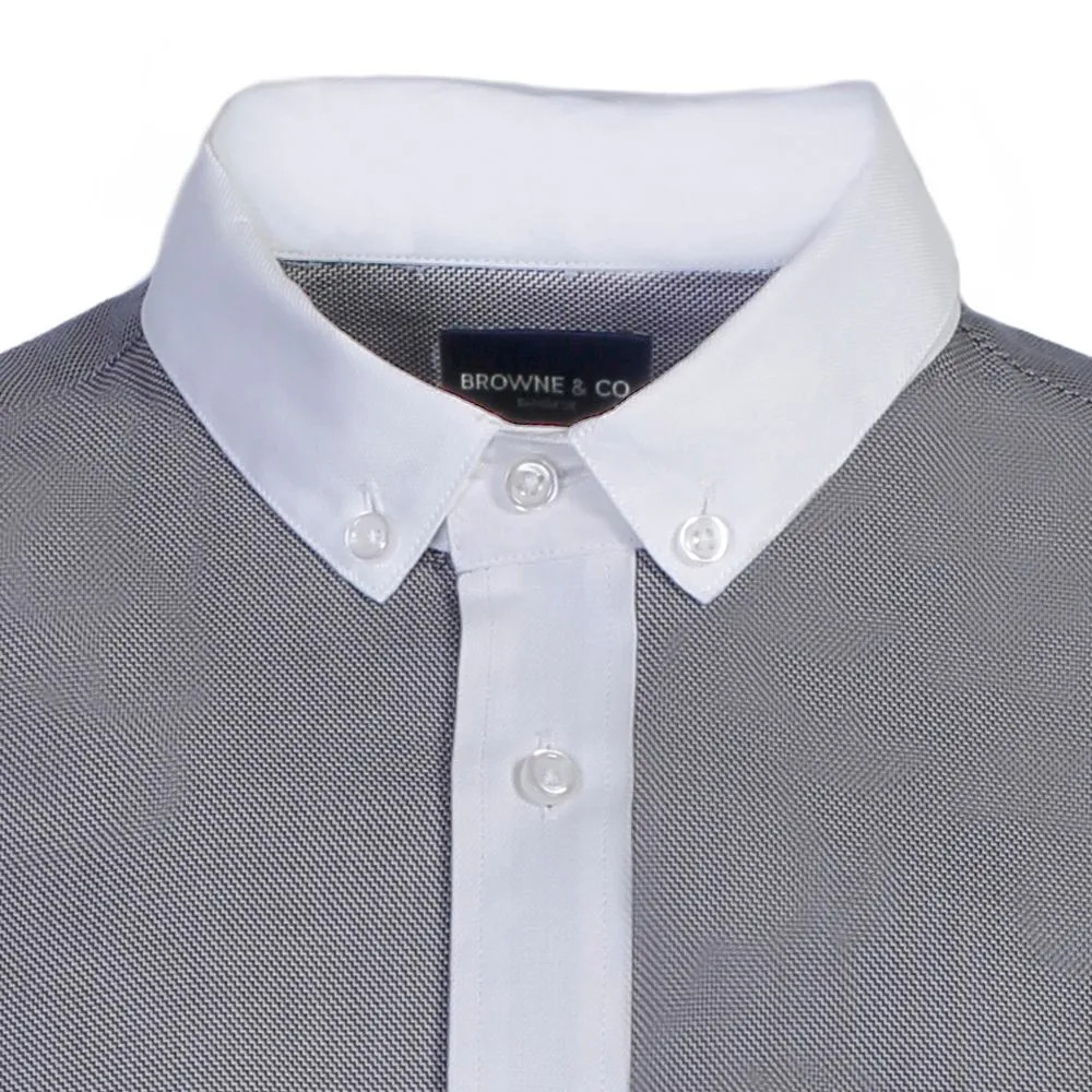 BROWNE & CO. Grey Button Down Long Sleeves Shirt