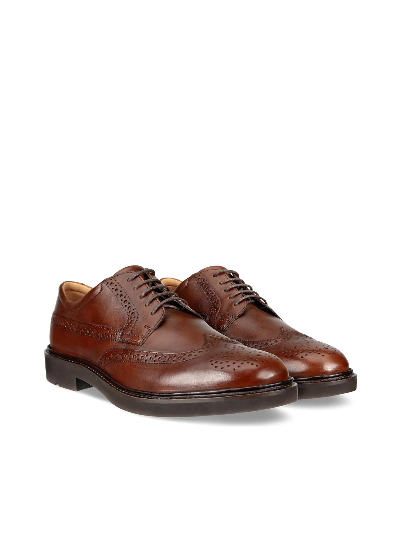 ECCO Men Leather Shoes Metropole London Cognac