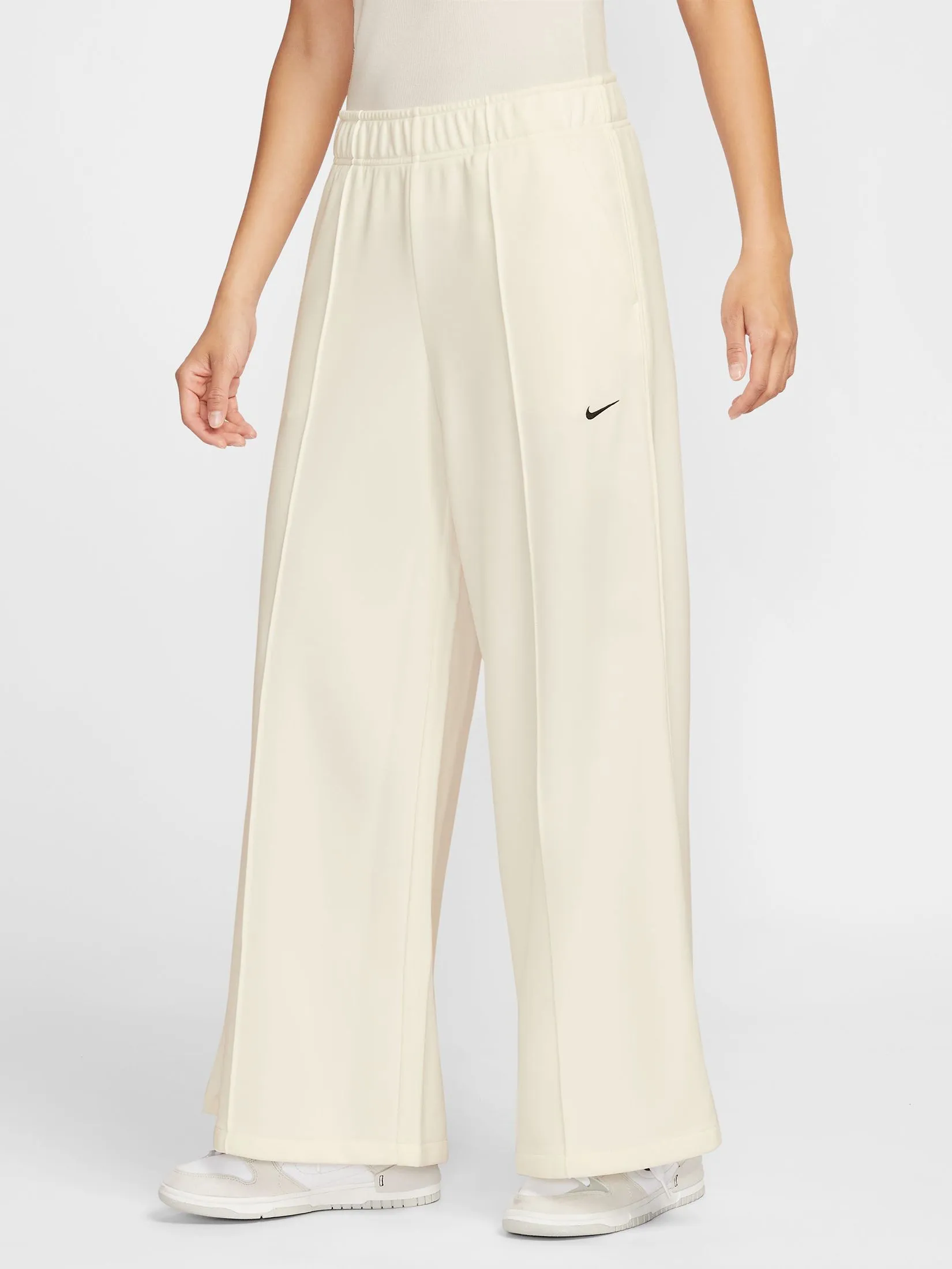 NIKE Women Track Pants Sportswear Mid Rise IH8515-133 Sail/Sail/Black