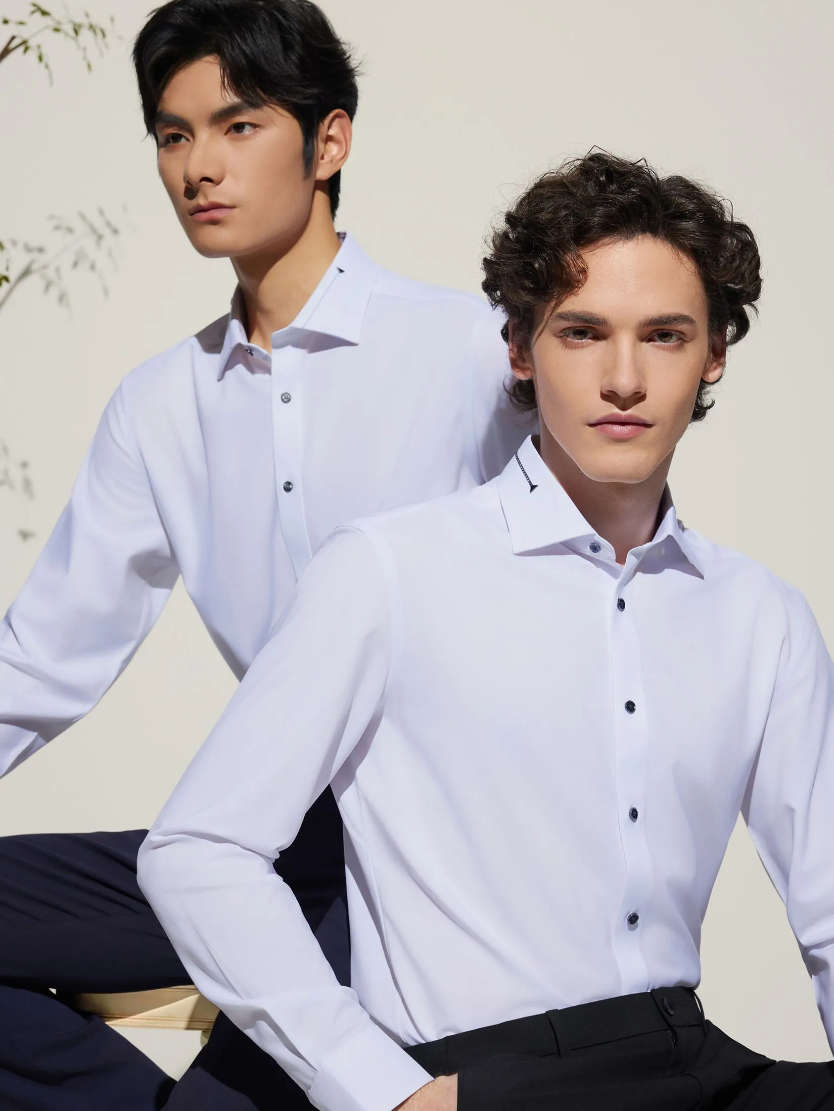 G2000 Men Clothing Non-Iron Dry Stripe Shirt  Smart Fit - 5112337200 - White