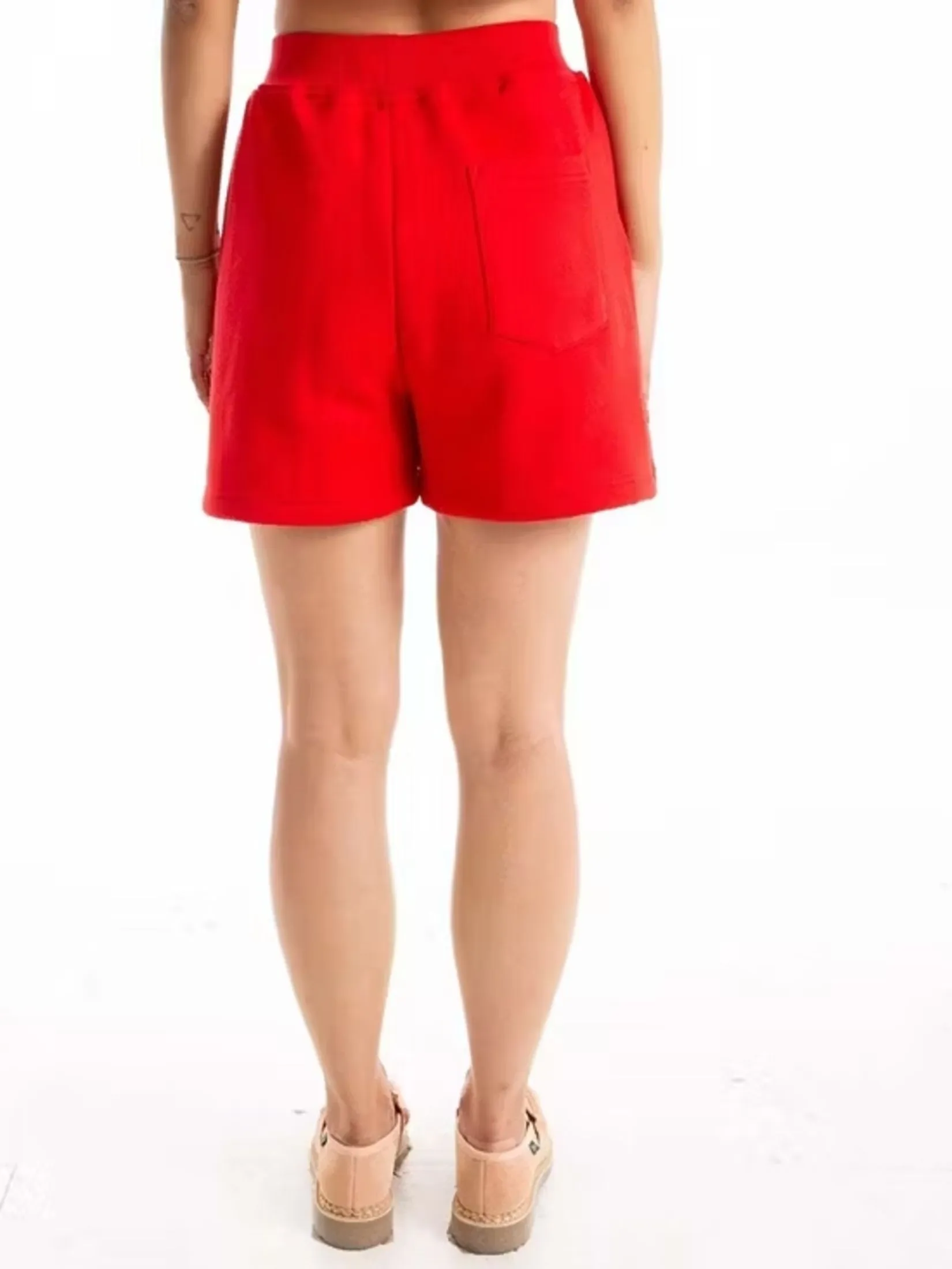 MALBON GOLF BILLIE SWEATSHORTS IN RED