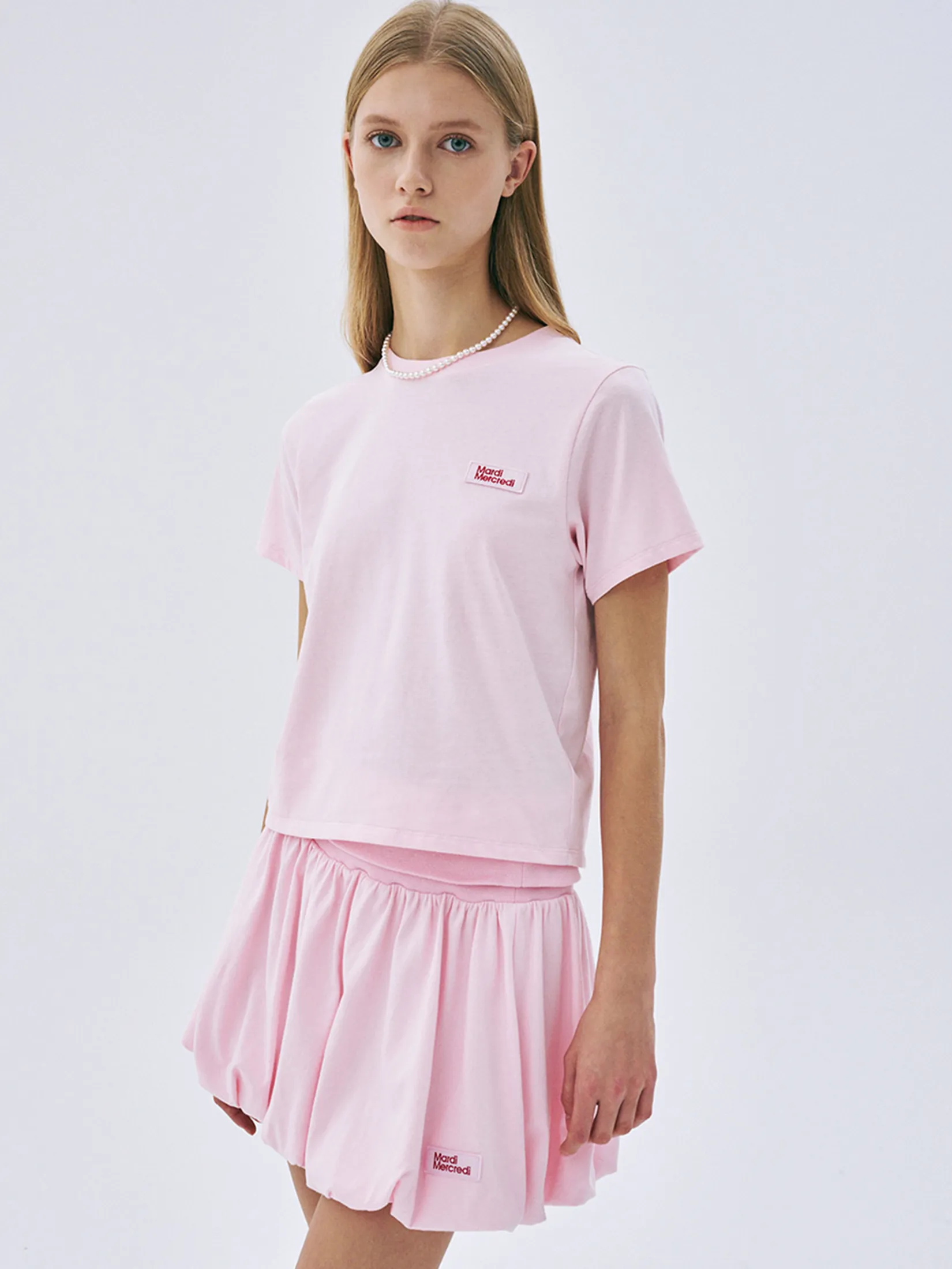 MARDI MERCREDI Volume Mini Skirt Pink F