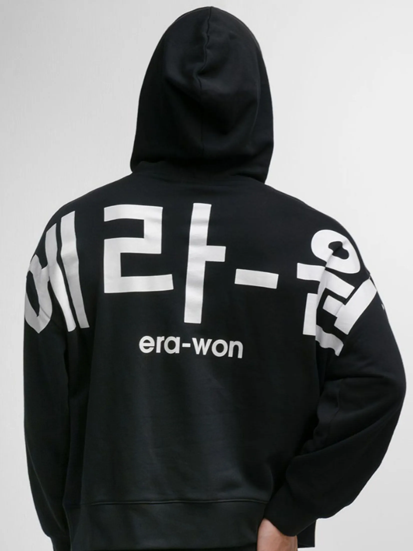 ERA-WON Men Hoodie era-won signature Black