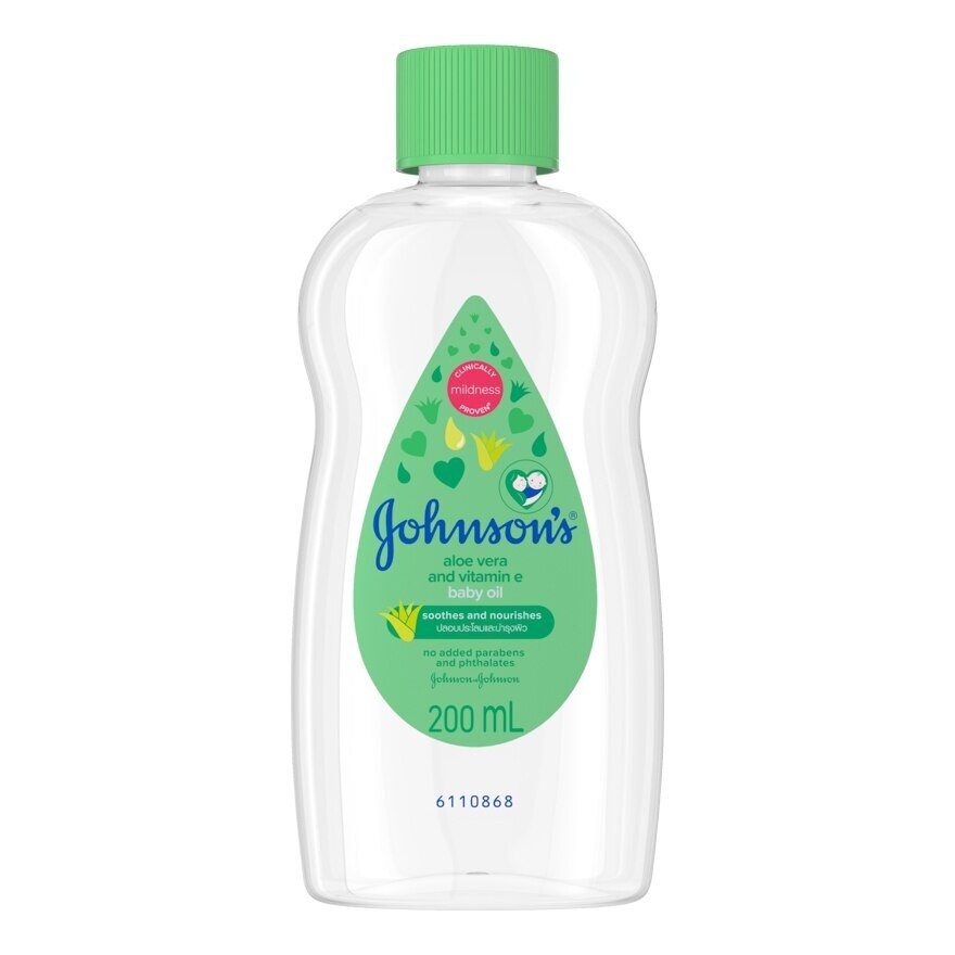 Johnson's Baby Oil Aloe Vera  Vitamin E 200 Ml.