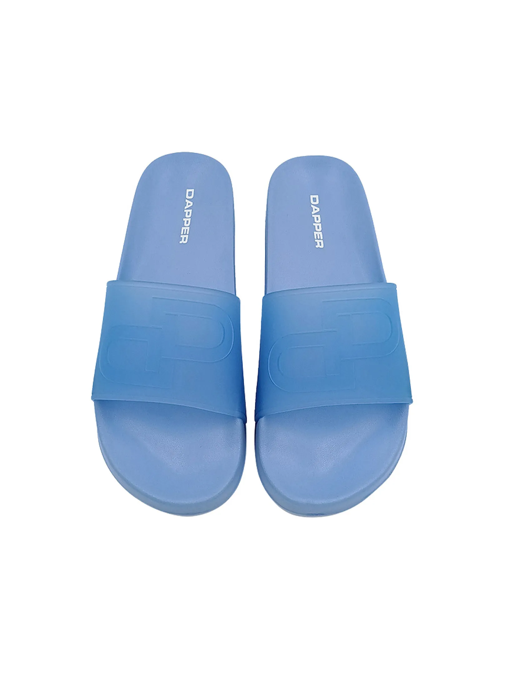 DAPPER DAPPER DP Icon Transparent Pool Slide Sandals Blue