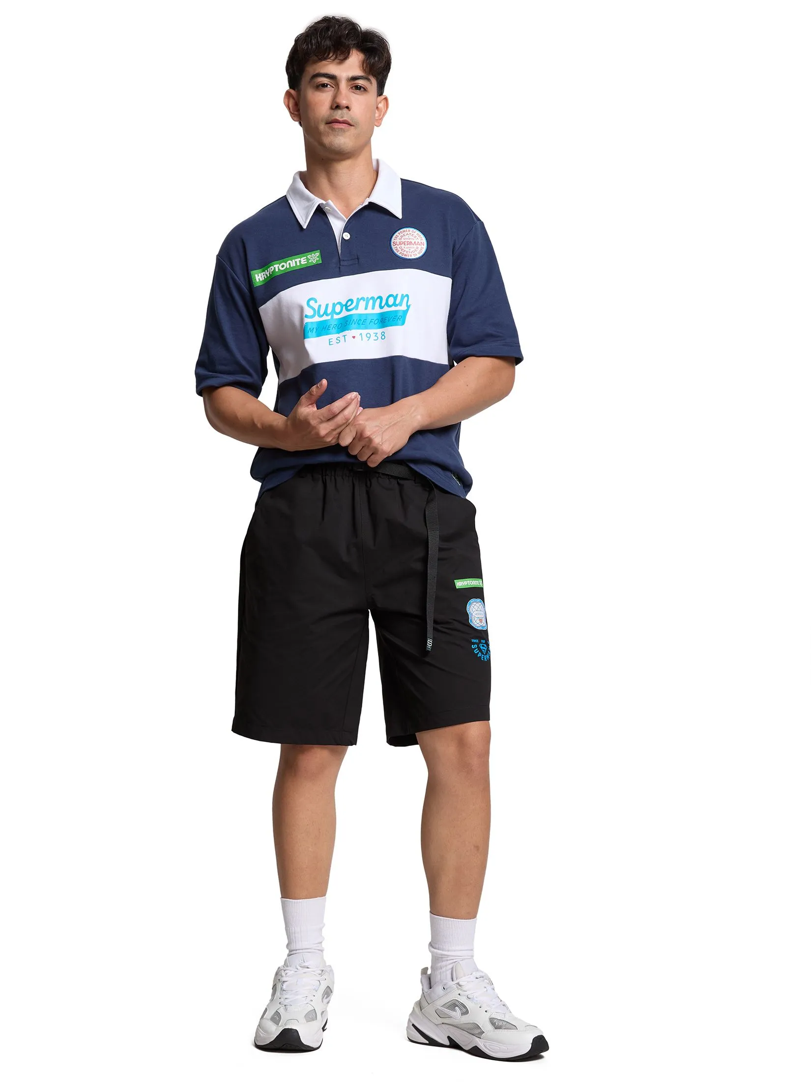 PACIFIC UNION Men Shorts Superman Black Size - L