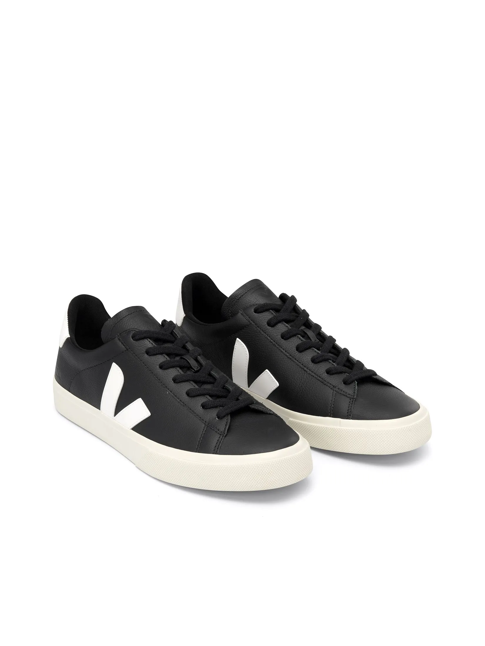 VEJA Men Sneakers Campo Chromefree Leather Black White
