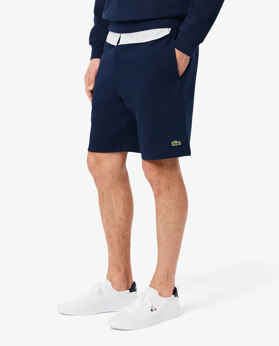 LACOSTE Regular Fit Fleece Shorts Blue
