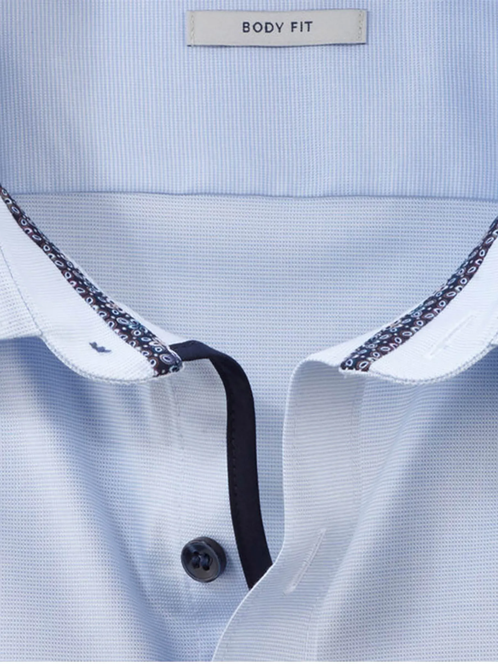 OLYMP MEN SHIRT LONG SLEEVES BUSINESS SHIRT BODY FIT LIGHT BLUE