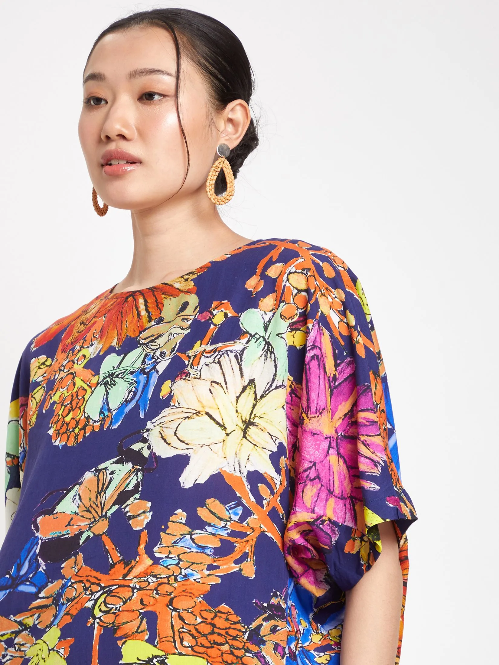 JOURNAL Women Blouse Batwing Sleeves Woven