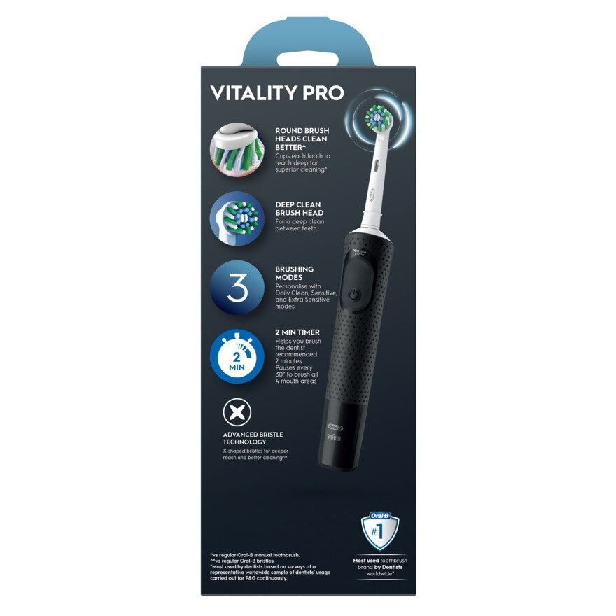 Oral-B Vitality Pro Electric Toothbrush Black Color 1'S