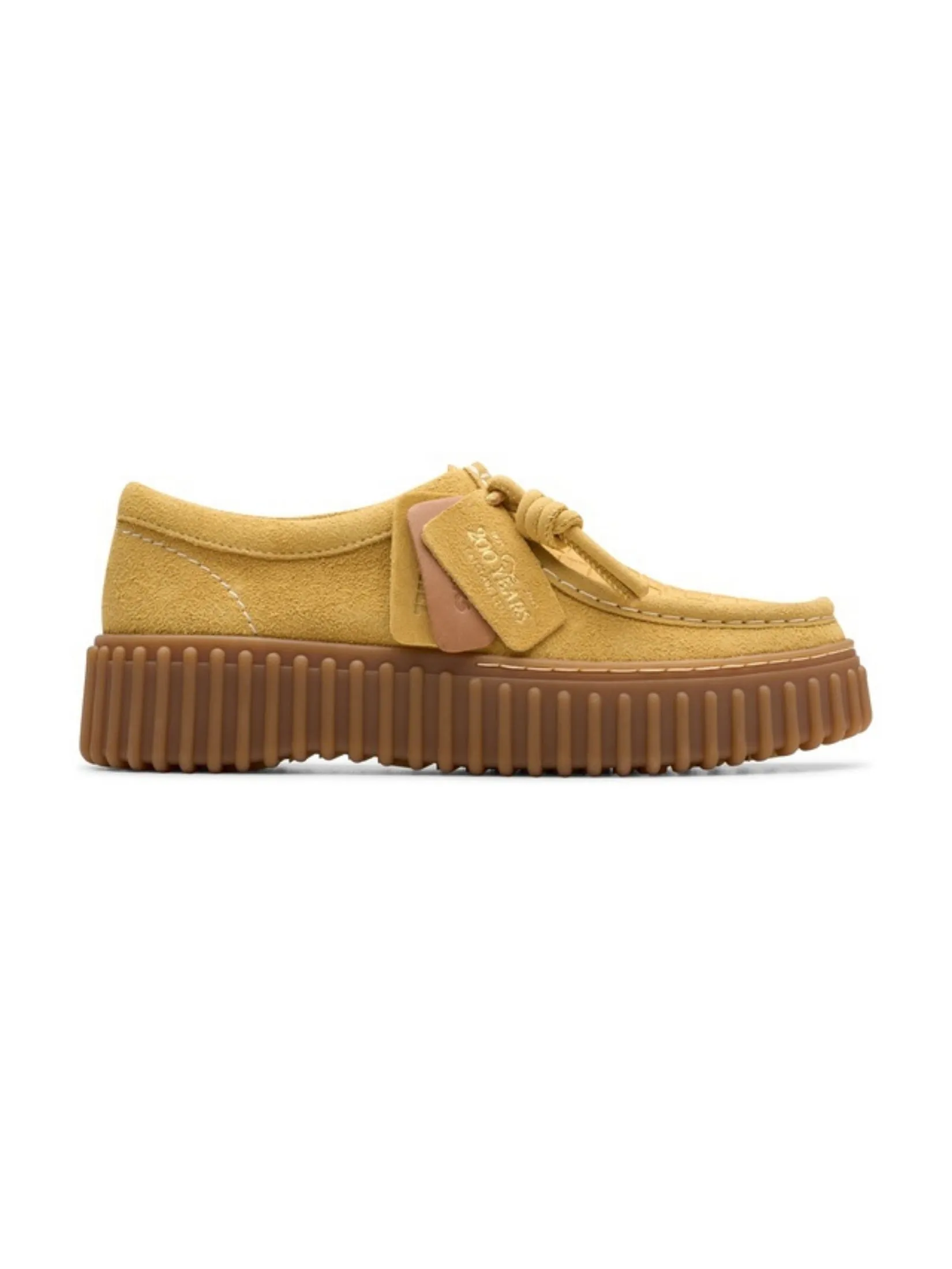 CLARKS TORHILL BEE Golden Tan Suede Women's Sneakers