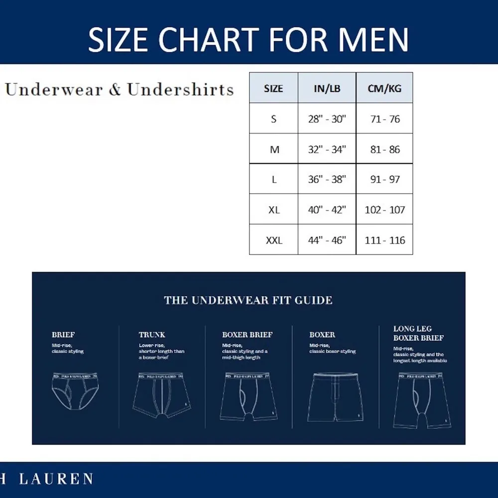 POLO RALPH LAUREN Underwear BOXER BRIEFS-Stretch Cotton Boxer Brief 3-Pack MAPOUND01720094 410 NAVY-410