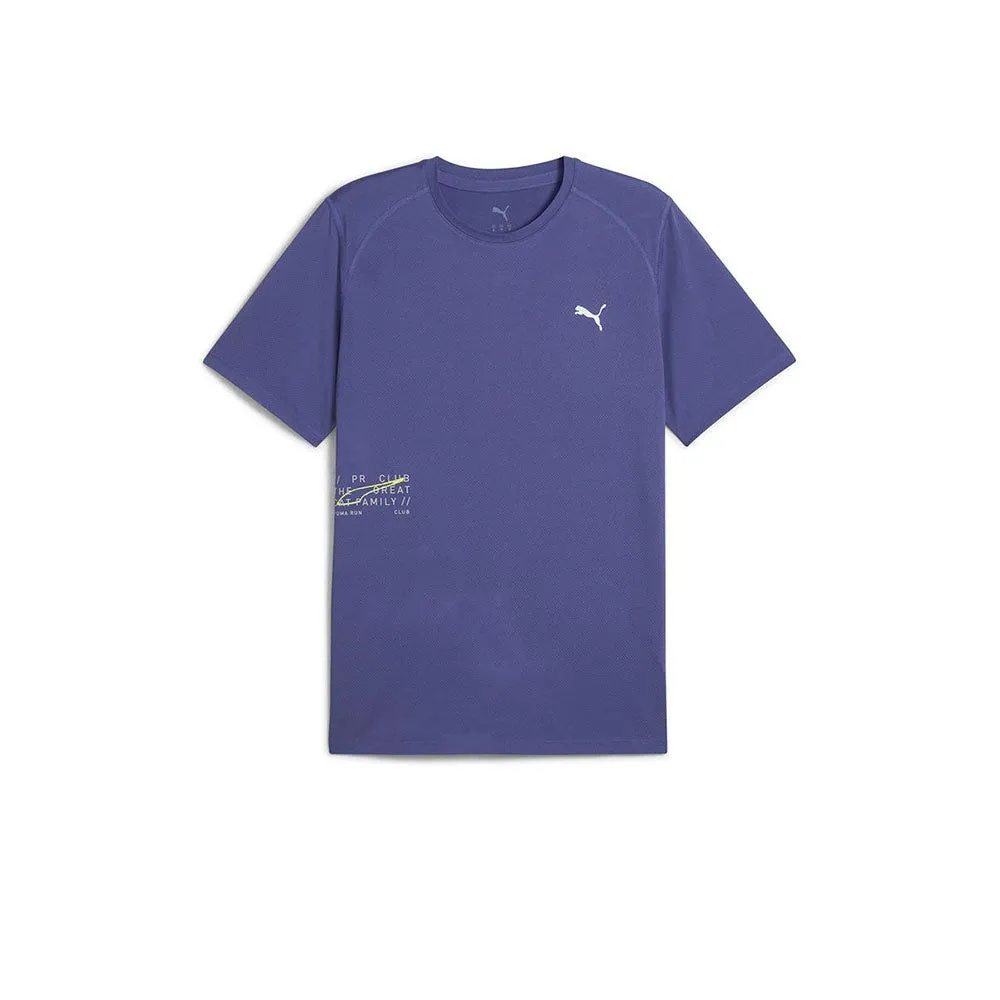 PUMA Men Running T-Shirt Graphic Mesh Blue - PU097AP343EGTH