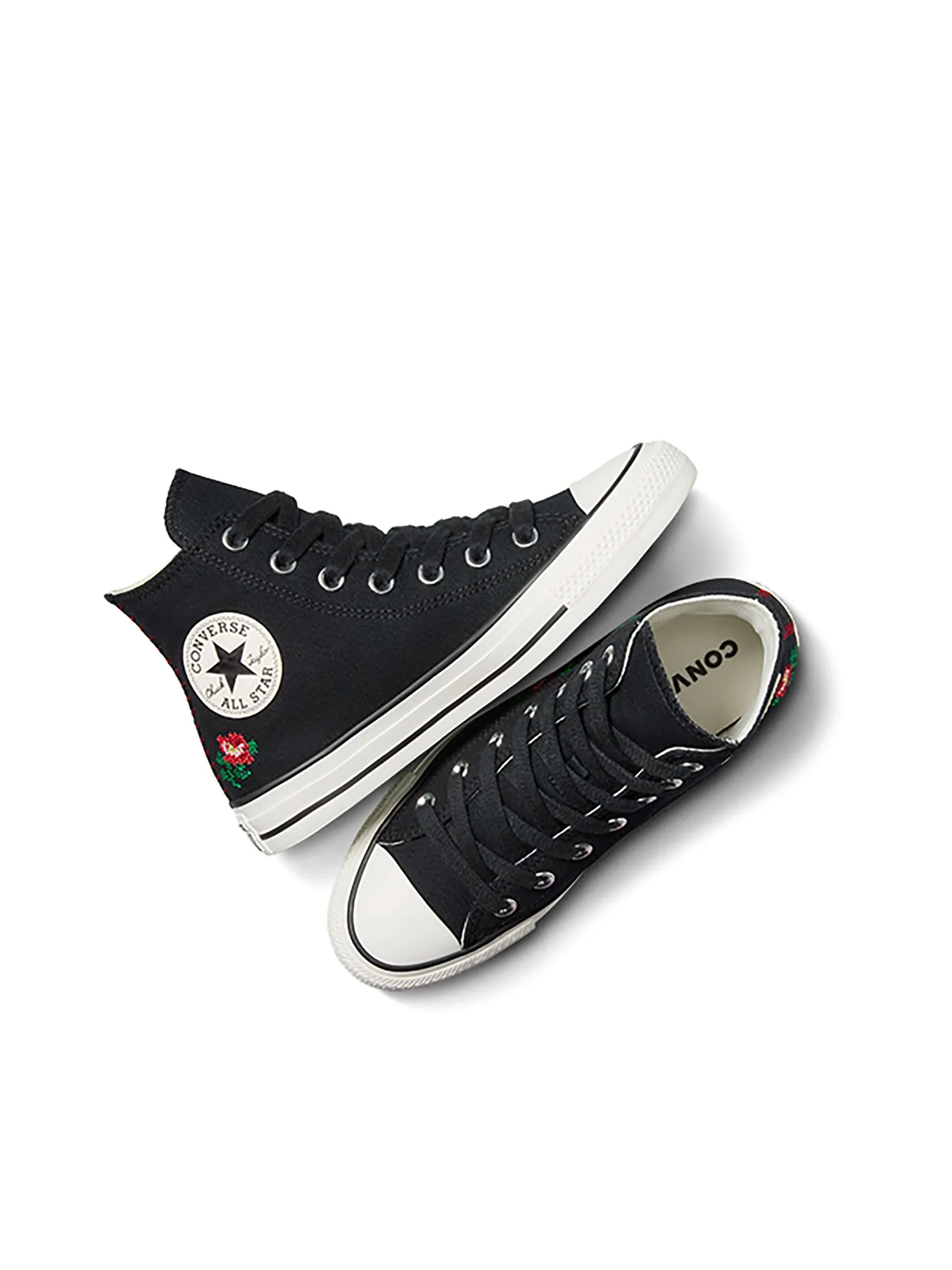 CONVERSE Women Sneakers Ctas Spring Refresh: Floral Hi Black Black/Lt Jellyfish Jitter/Surplus Mint