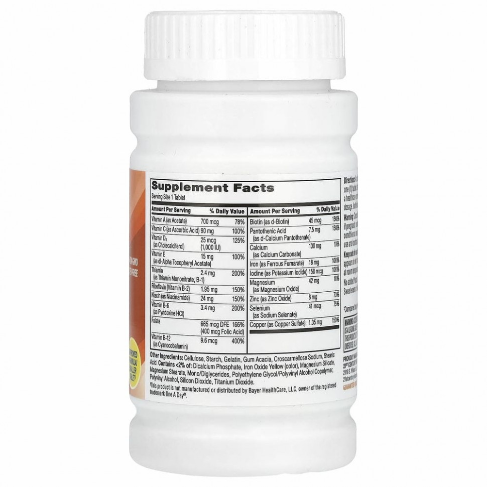 21st Century, One Daily, мультивитаминная и мультиминеральная добавка для женщин, 100 таблеток